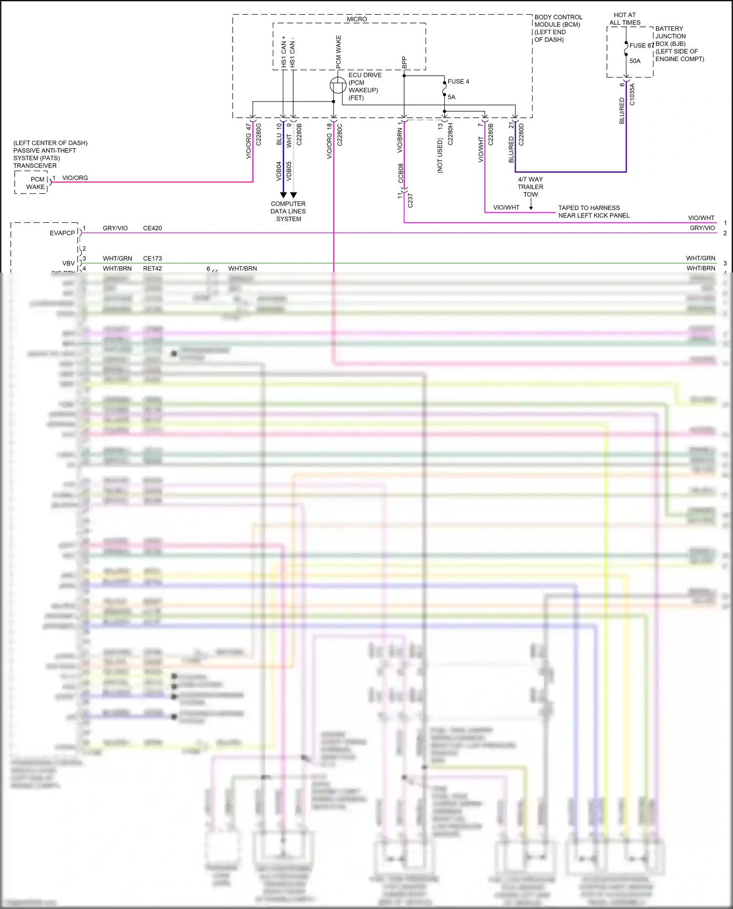 Wiring diagram transmissions system for Ford Ranger T6.2 (2022-2024) (4 of 4)