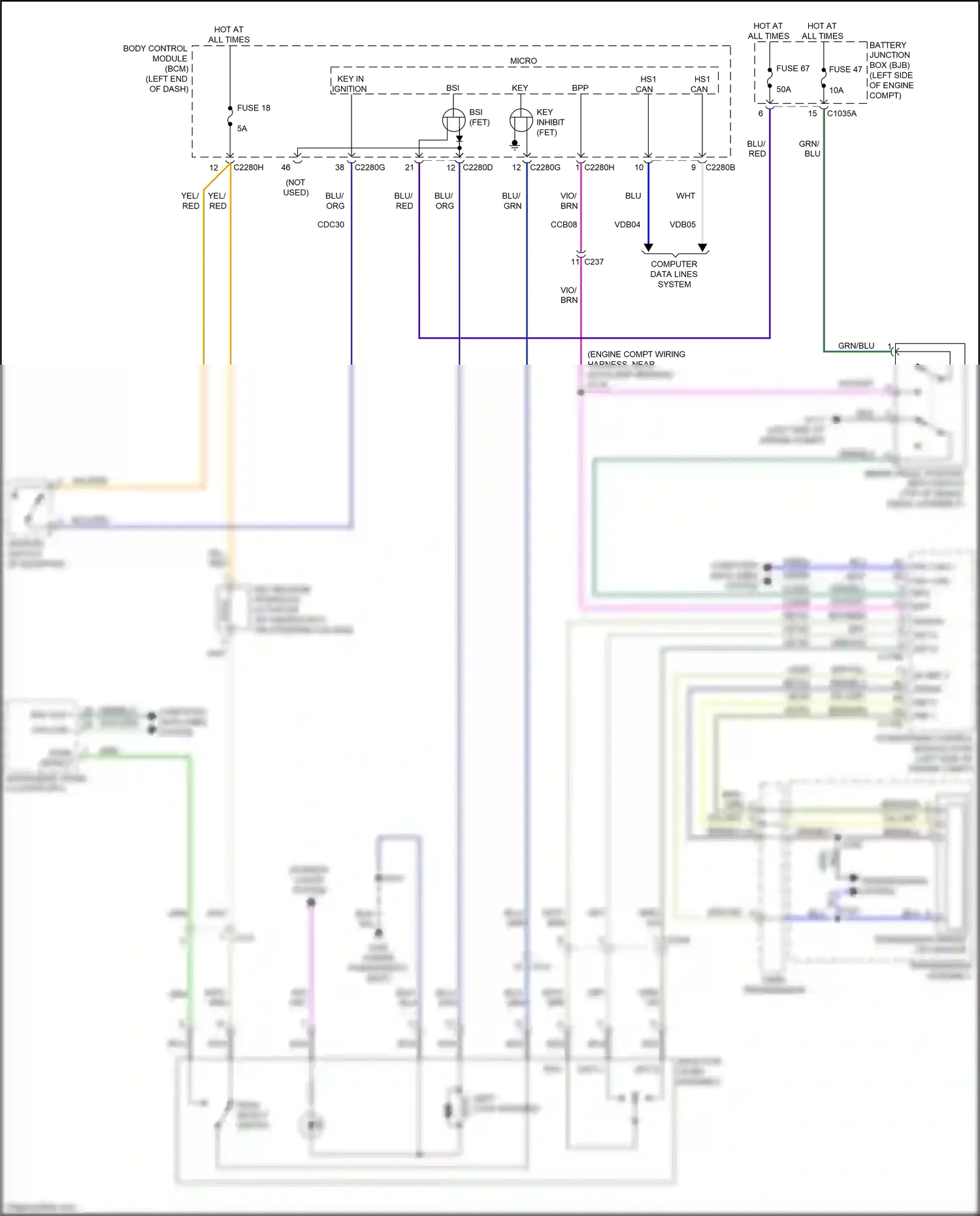 Wiring diagram transmissions system for Ford Ranger T6.2 (2022-2024) (3 of 4)