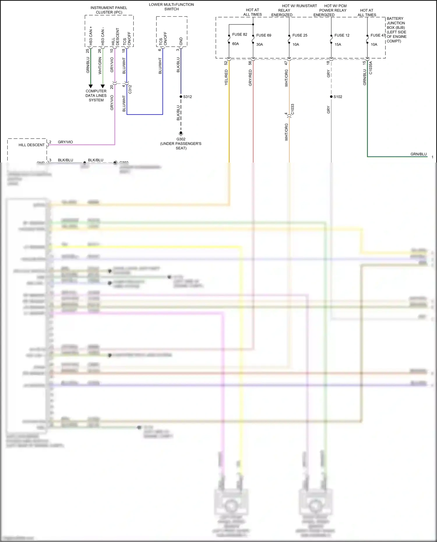 Wiring diagram upper multi-function switch for Ford Ranger T6.2 (2022-2024) (2 of 6)