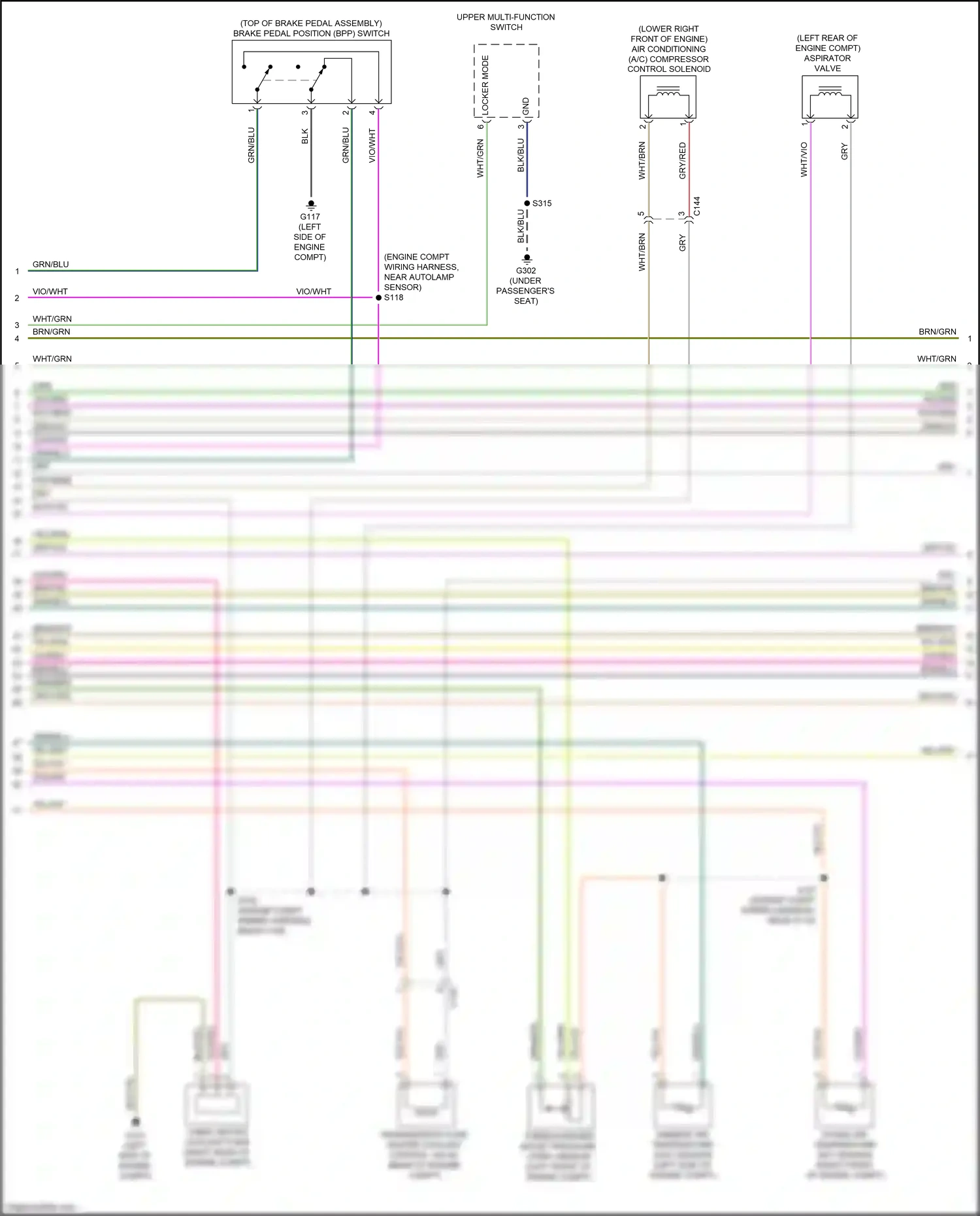 Wiring diagram upper multi-function switch for Ford Ranger T6.2 (2022-2024) (6 of 6)