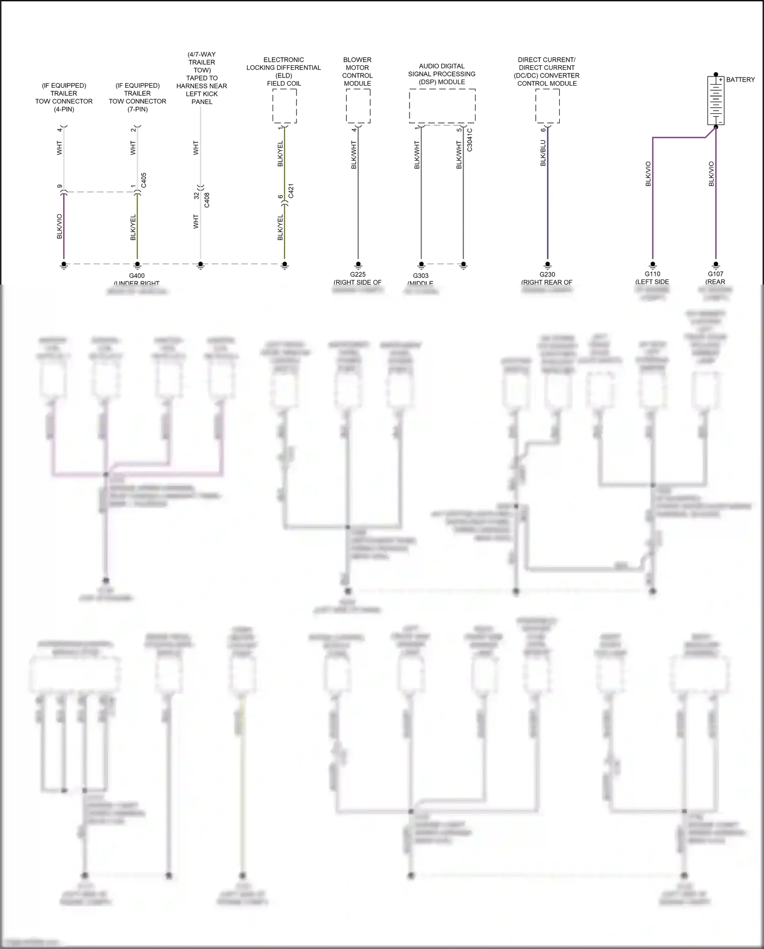 Wiring diagram windshield washer fluid level sensor for Ford Ranger T6.2 (2022-2024) (1 of 2)
