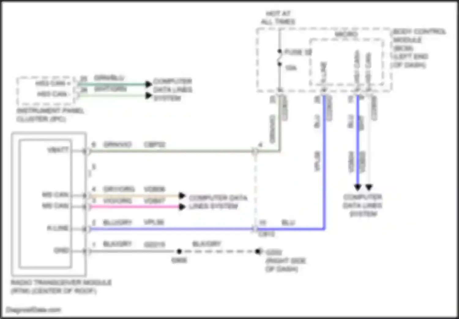 Wiring diagram blu for Ford Ranger T6 facelift 2 (2019-2022) (65 of 80)