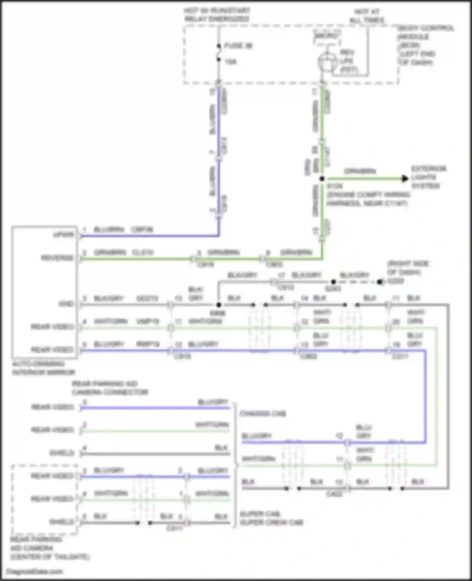 Wiring diagram blu/brn for Ford Ranger T6 facelift 2 (2019-2022) (14 of 23)