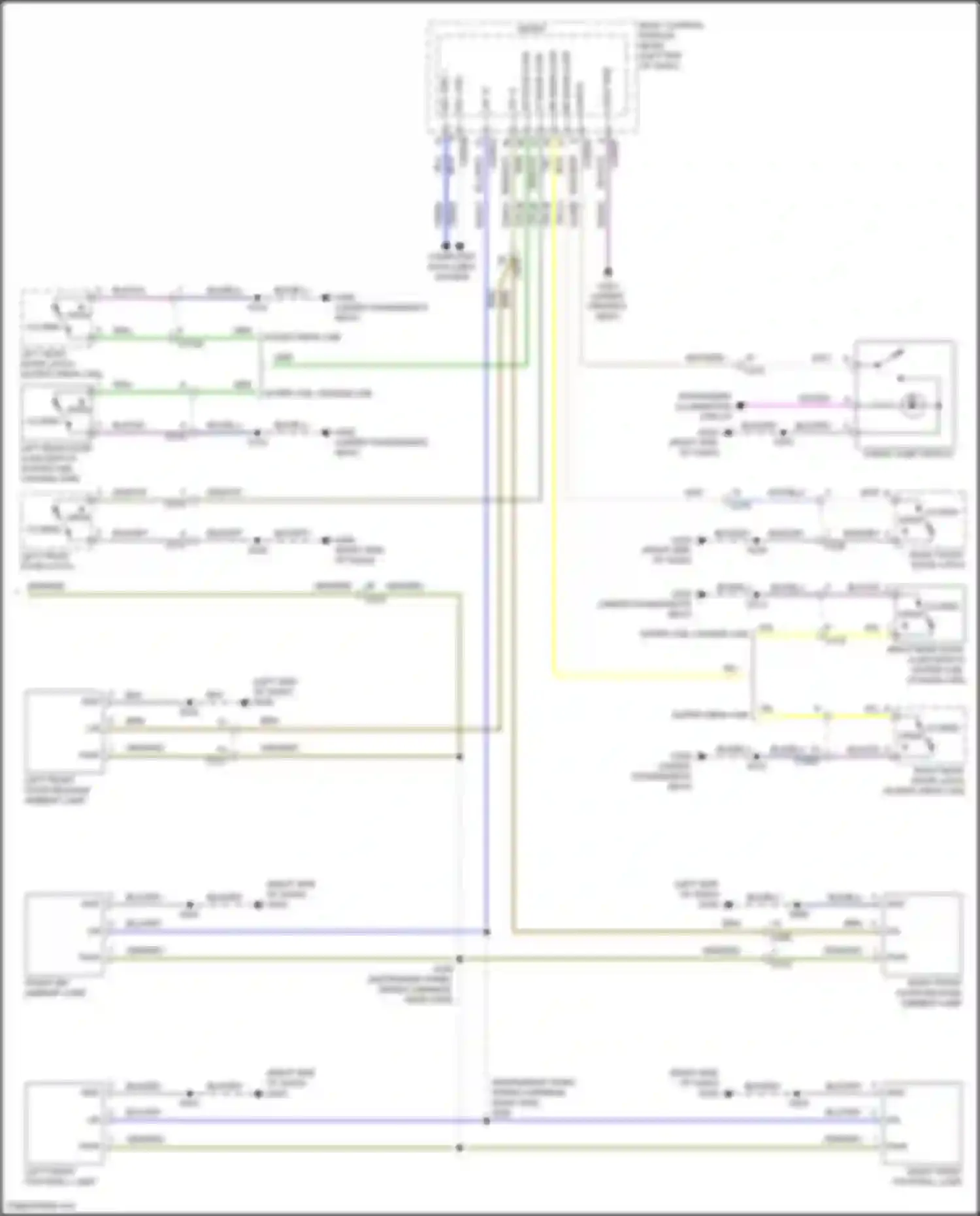 Wiring diagram front bin ambient lamp for Ford Ranger T6 facelift 2 (2019-2022) (1 of 2)
