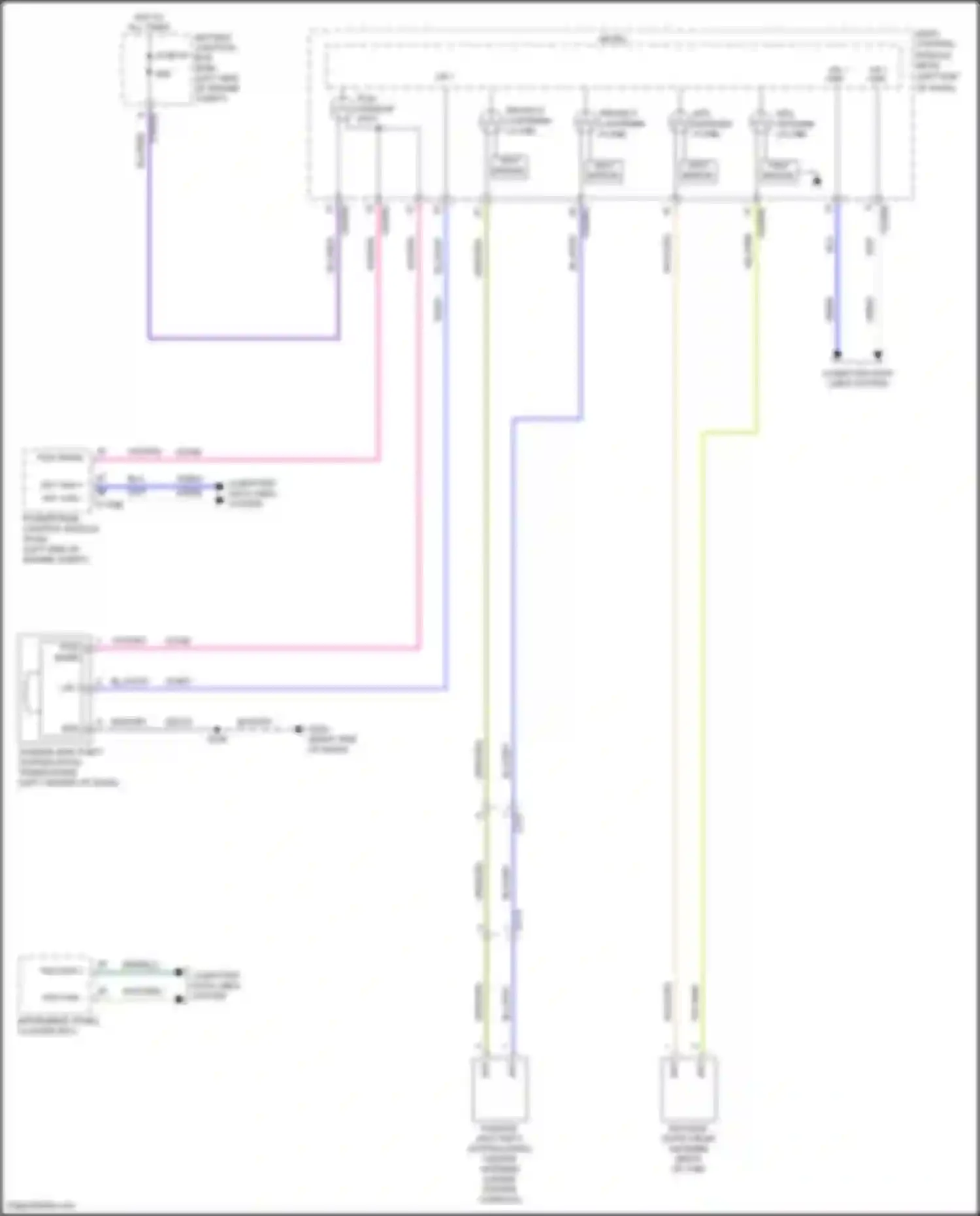 Wiring diagram keyless entry rear antenna for Ford Ranger T6 facelift 2 (2019-2022) (2 of 3)