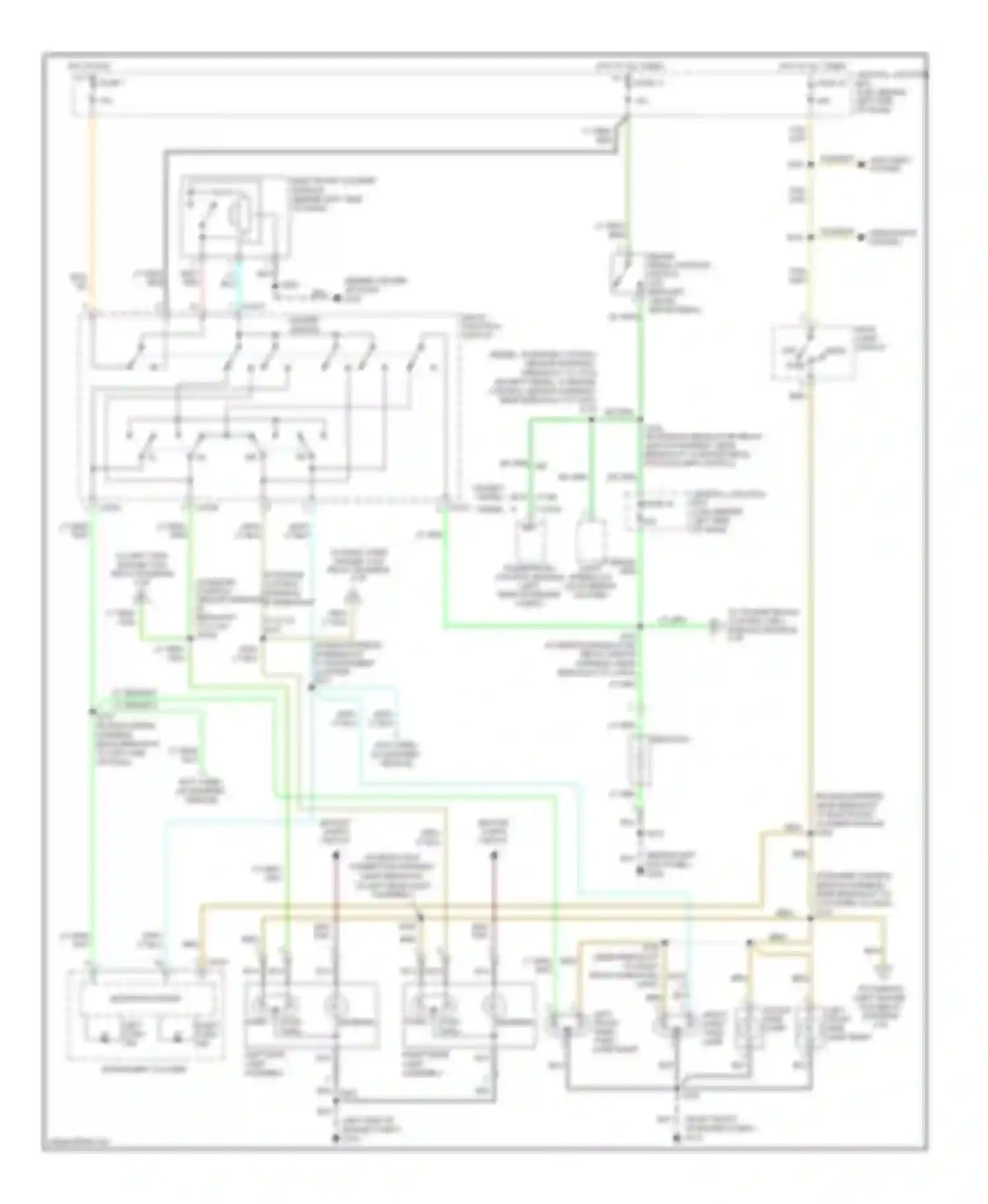 RV Cutaway E350 Super Duty Ford  (1999-2011): Exterior lamps circuit, with cutaway (1 of 2)