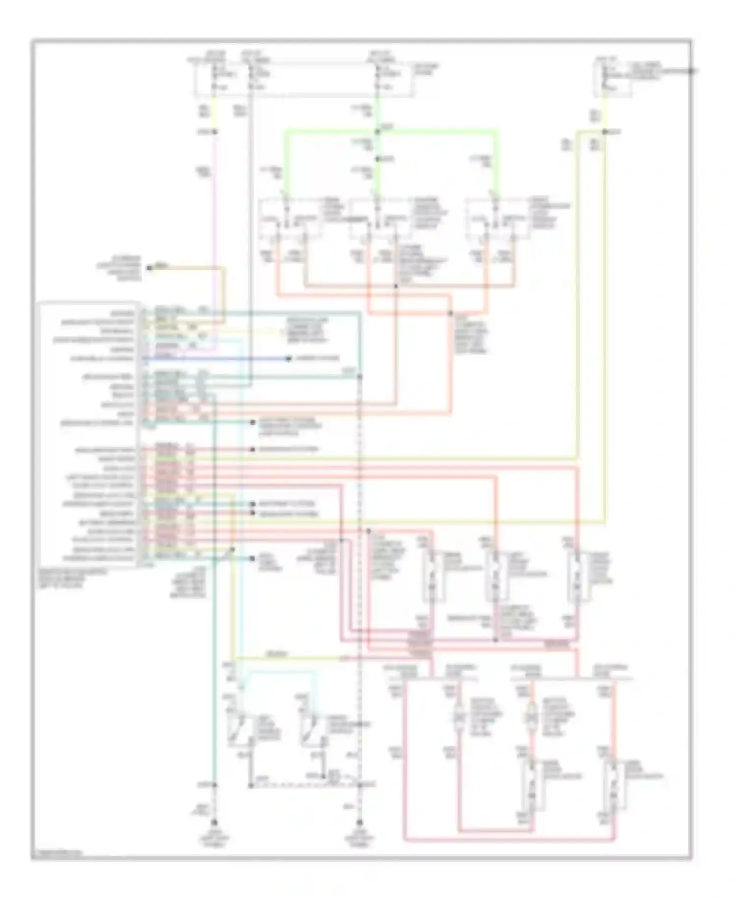 RV Cutaway E350 Ford  (1997-1998): Keyless entry circuit