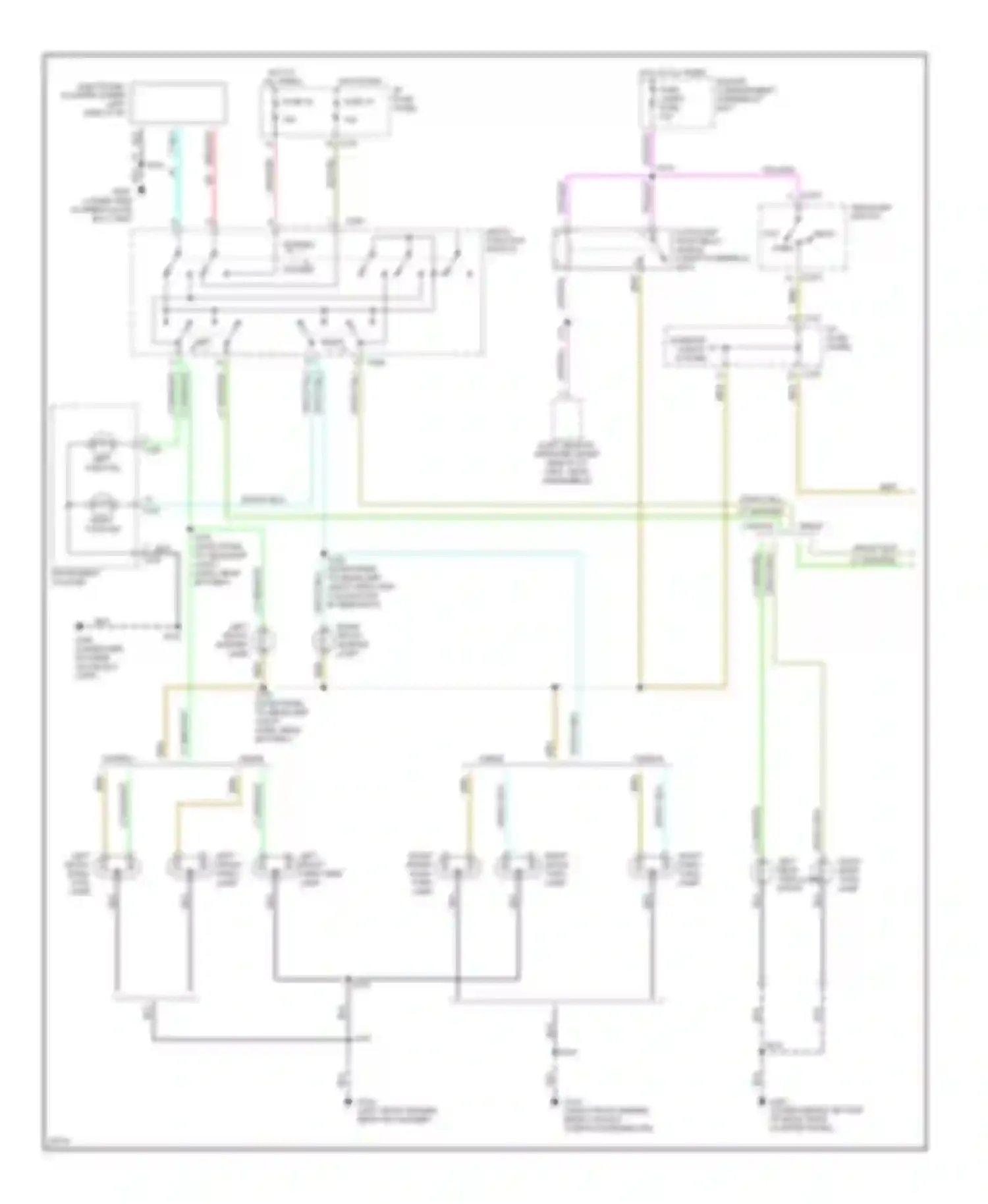 Taurus Ford III (1995-1999): Exterior lamps circuit, sedan without lamp out warning (1 of 2)