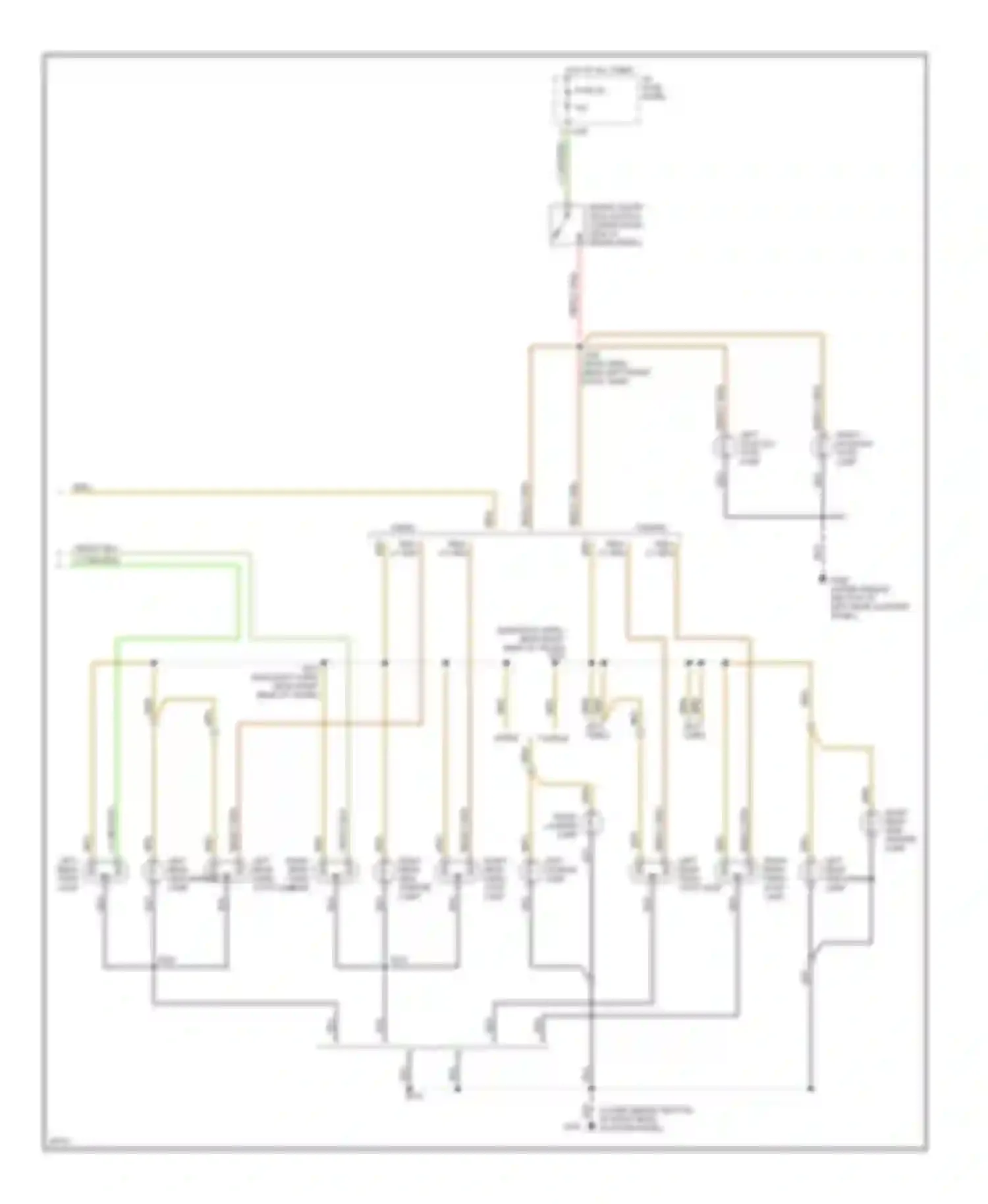 Taurus Ford III (1995-1999): Exterior lamps circuit, sedan without lamp out warning (2 of 2)