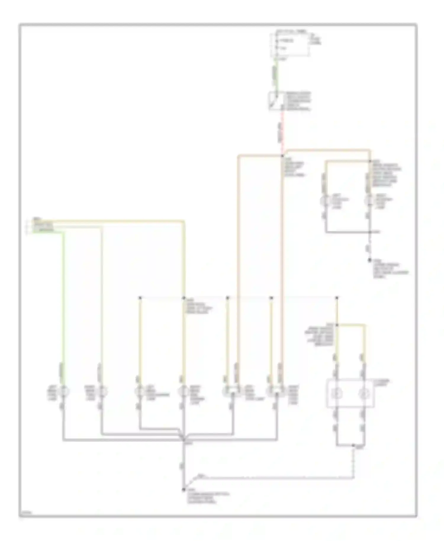 Taurus Ford III (1995-1999): Exterior lamps circuit, wagon without lamp out warning (2 of 2)