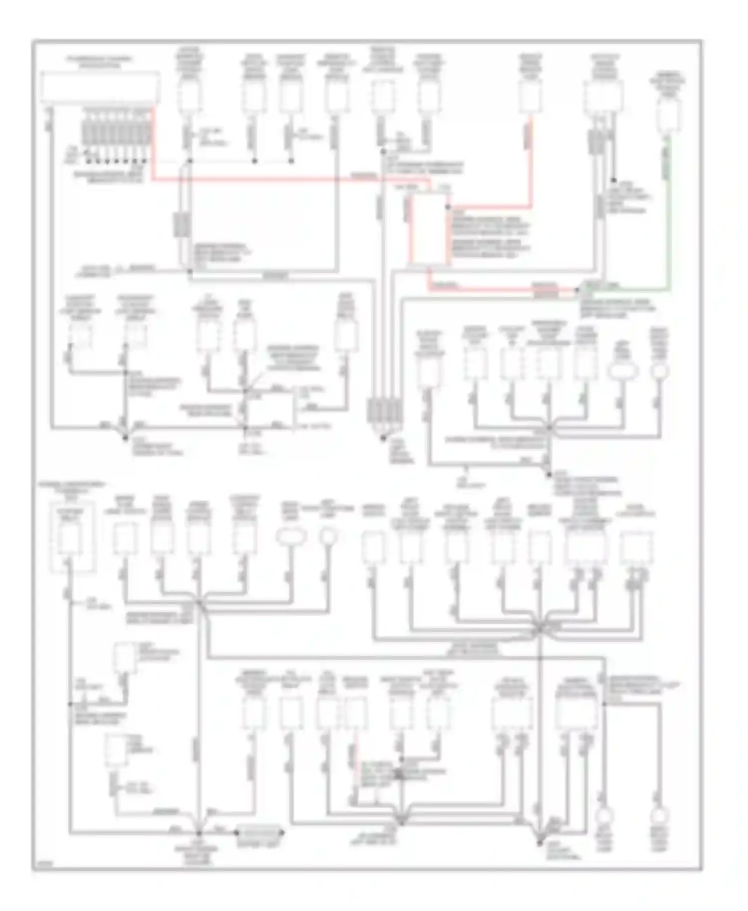 Taurus Ford III (1995-1999): Ground distribution circuit (1 of 3)