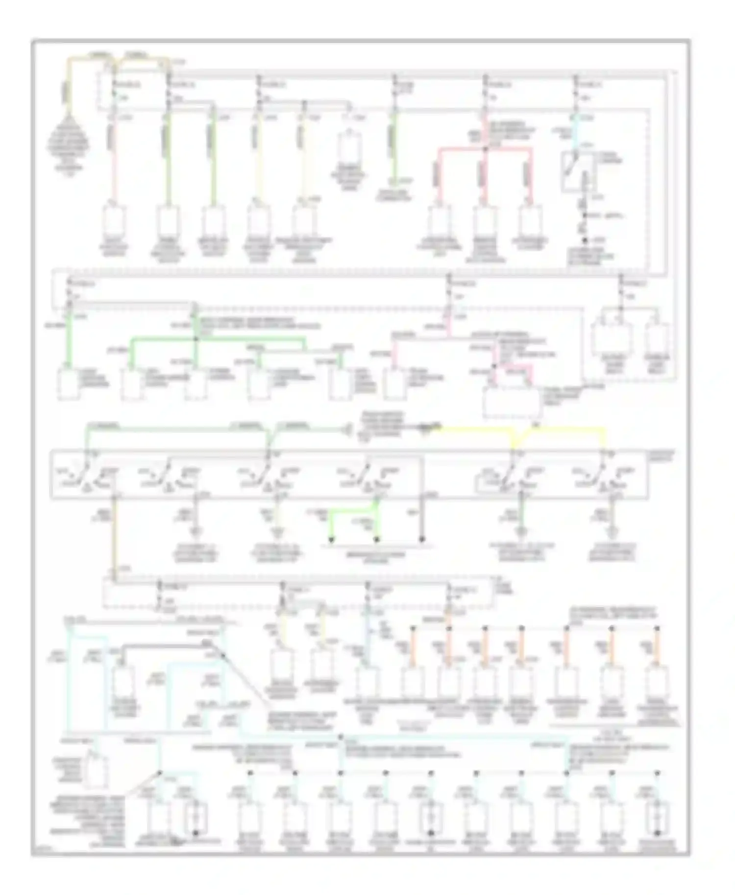Taurus Ford III (1995-1999): Power distribution circuit (2 of 3)