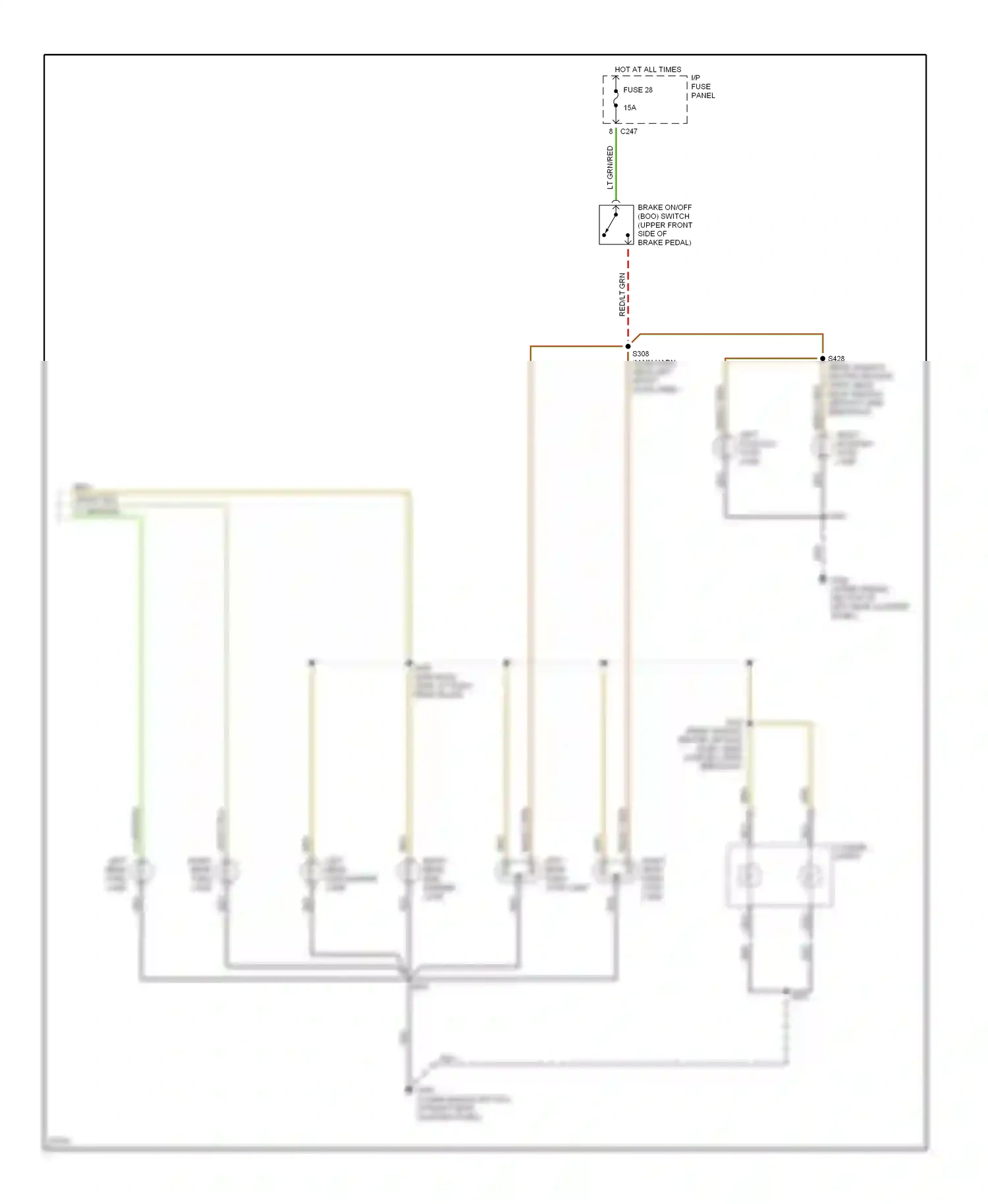 Wiring diagram blk for Ford Taurus III (1995-1999) (29 of 72)