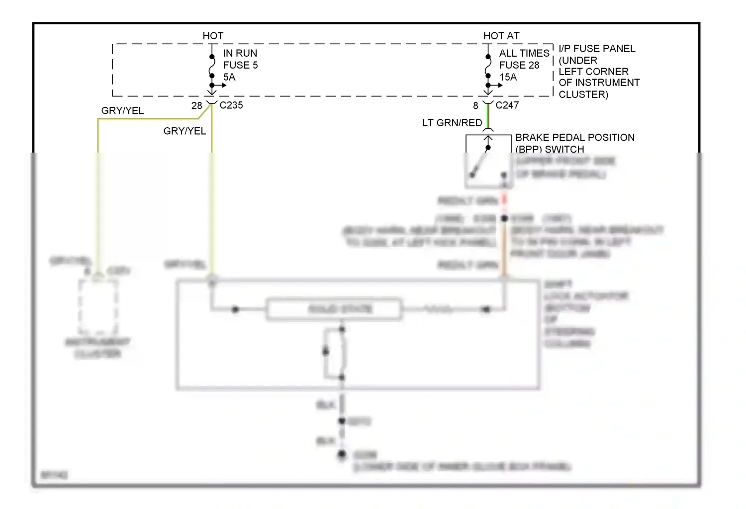 Wiring diagram blk for Ford Taurus III (1995-1999) (60 of 72)
