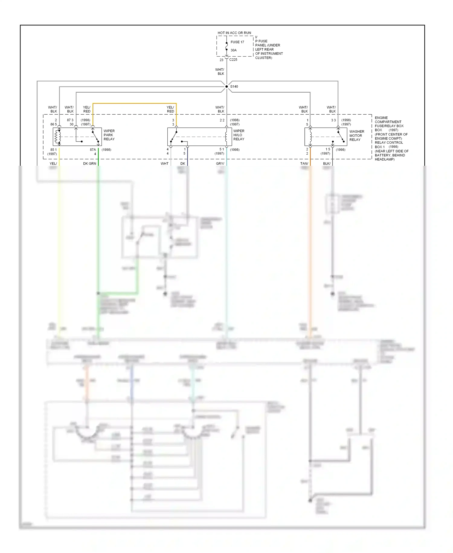 Wiring diagram blu for Ford Taurus III (1995-1999) (7 of 9)