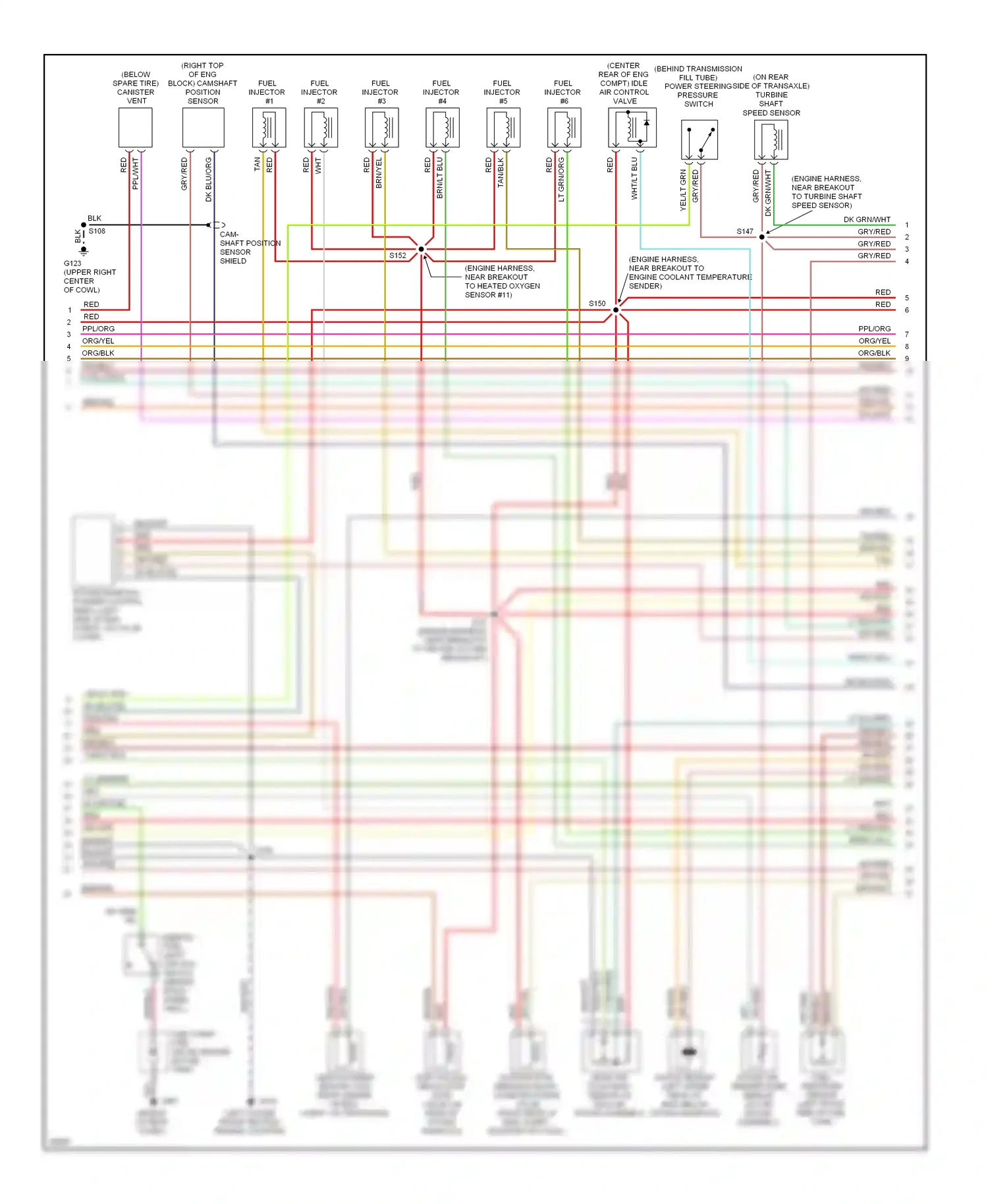 Wiring diagram dk grn for Ford Taurus III (1995-1999) (7 of 23)