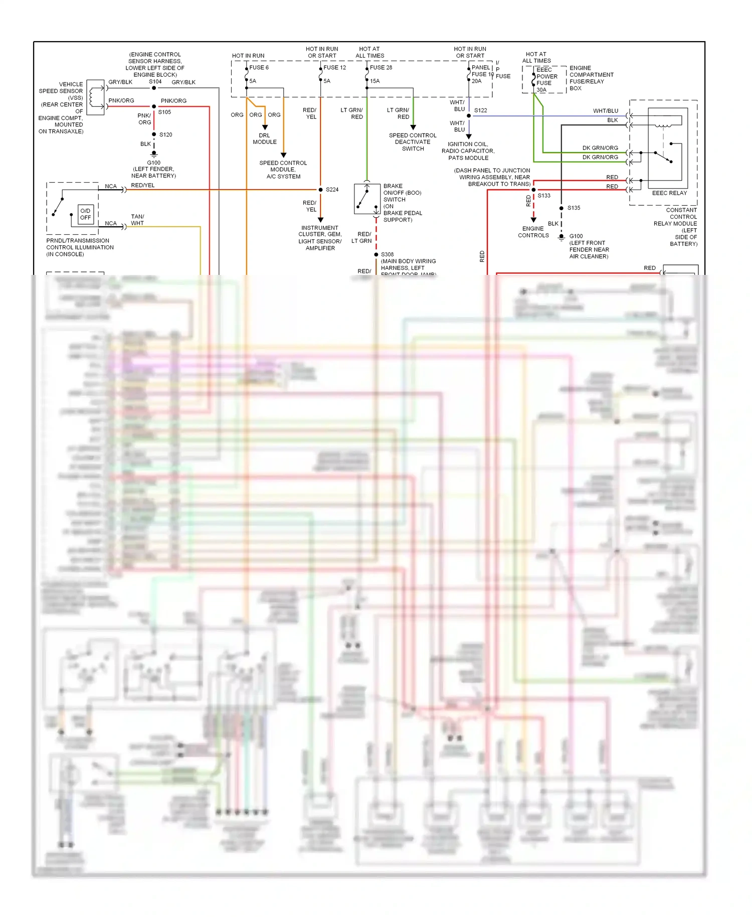 Wiring diagram pnk for Ford Taurus III (1995-1999) (21 of 24)