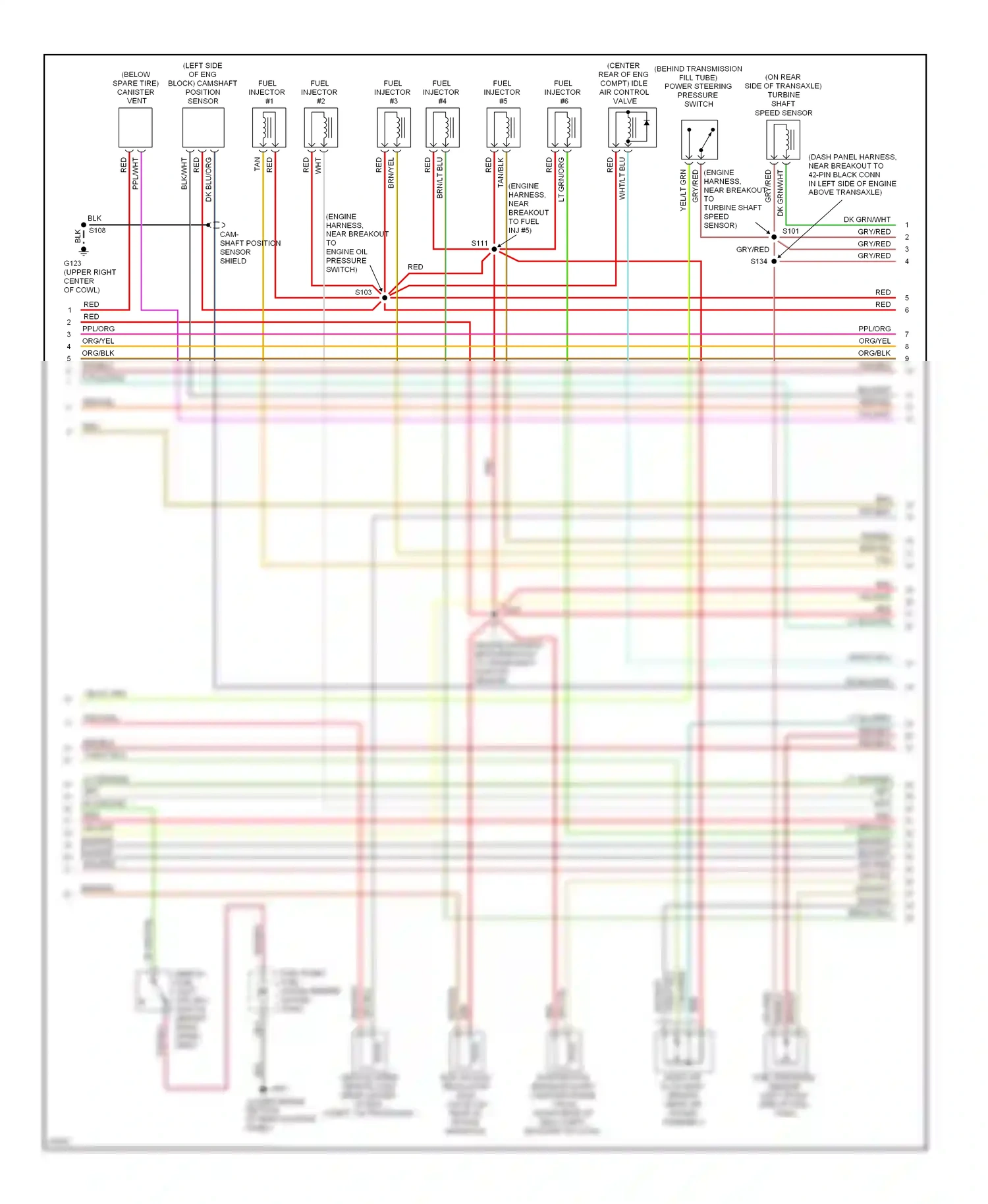 Wiring diagram tan for Ford Taurus III (1995-1999) (3 of 24)