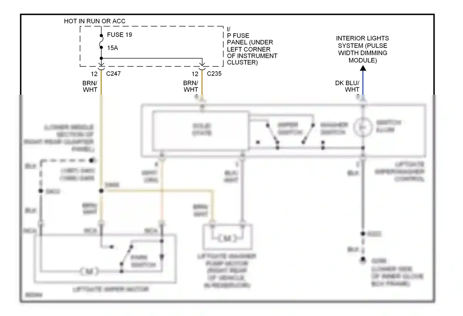 Wiring diagram wht for Ford Taurus III (1995-1999) (47 of 49)