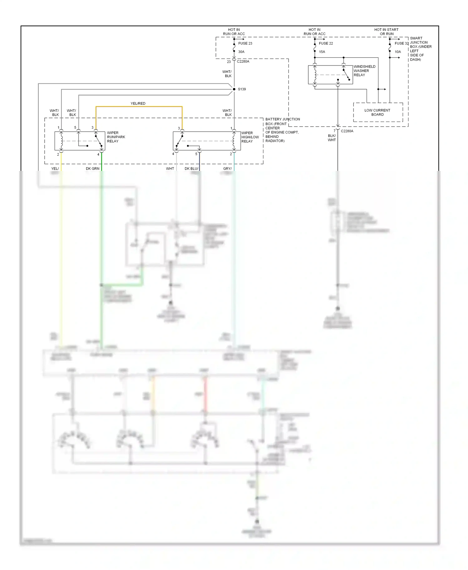 Ford Taurus IV facelift (2004-2006) 24) interval 4 25) interval 5 wiring diagram  (1 of 1)