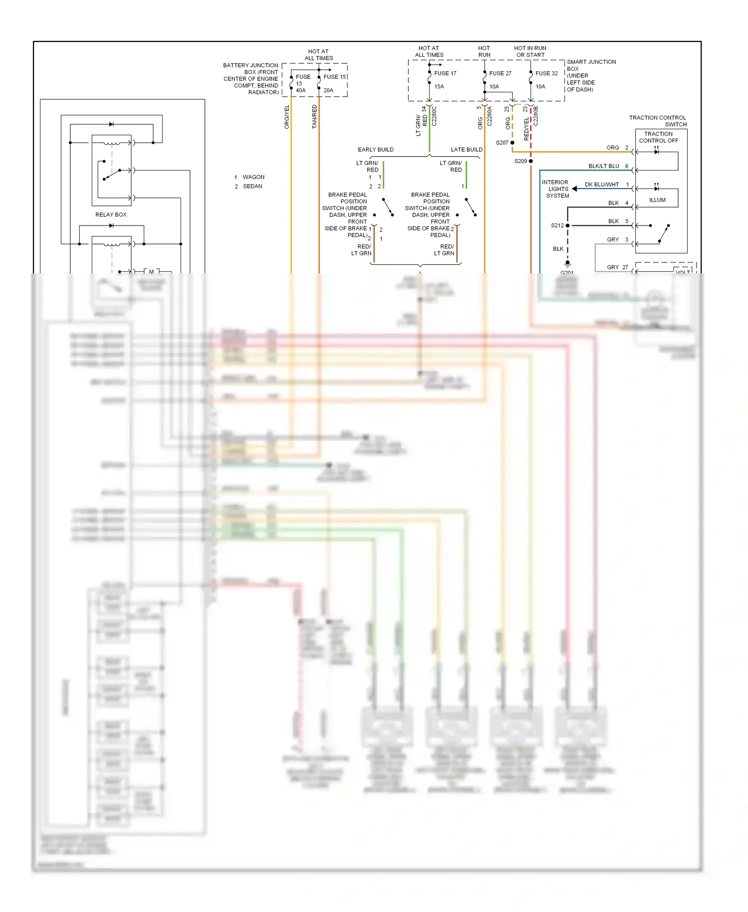 Ford Taurus IV facelift (2004-2006) abs pump motor wiring diagram  (1 of 2)