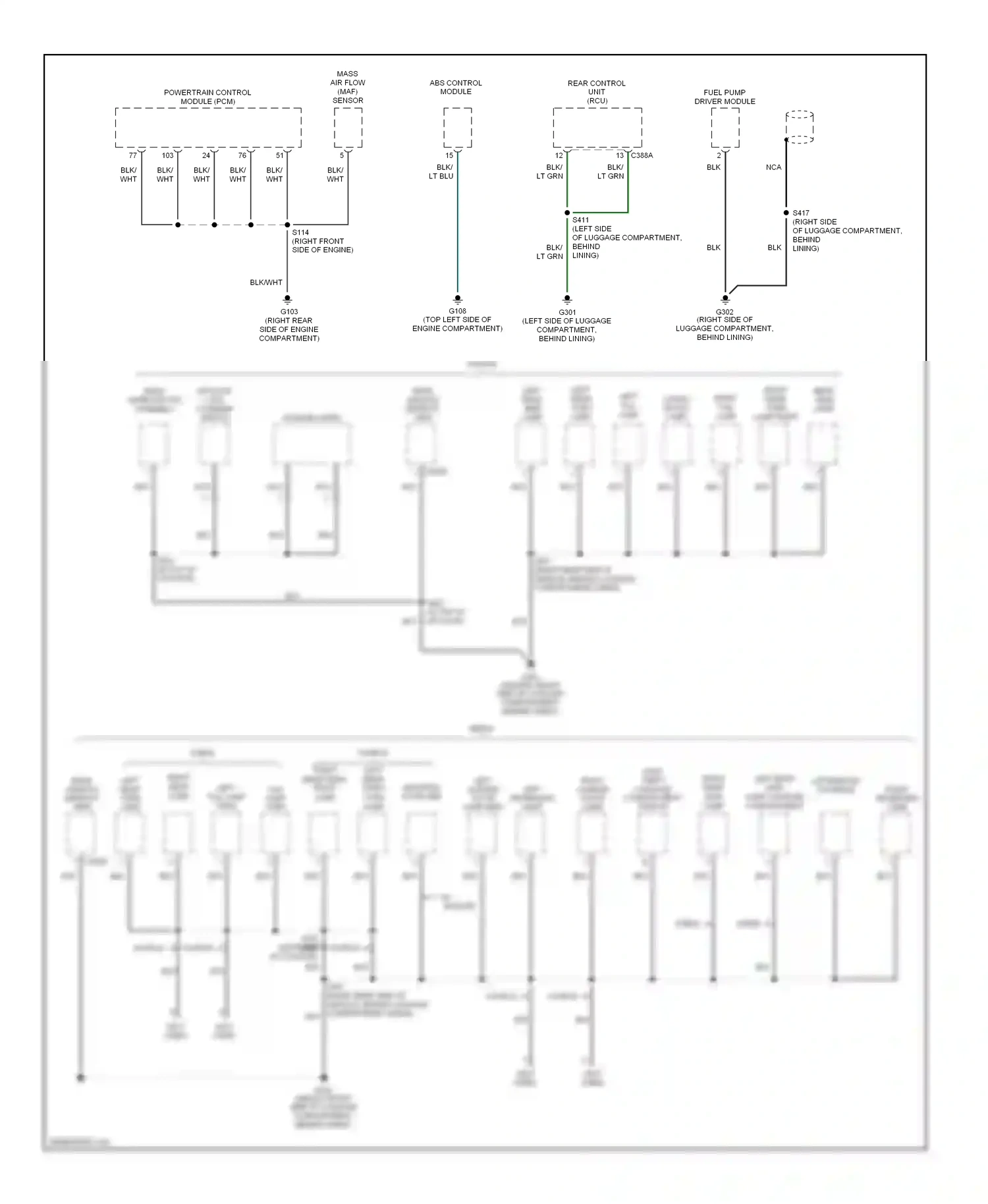 Ford Taurus IV facelift (2004-2006) blk wiring diagram  (32 of 63)