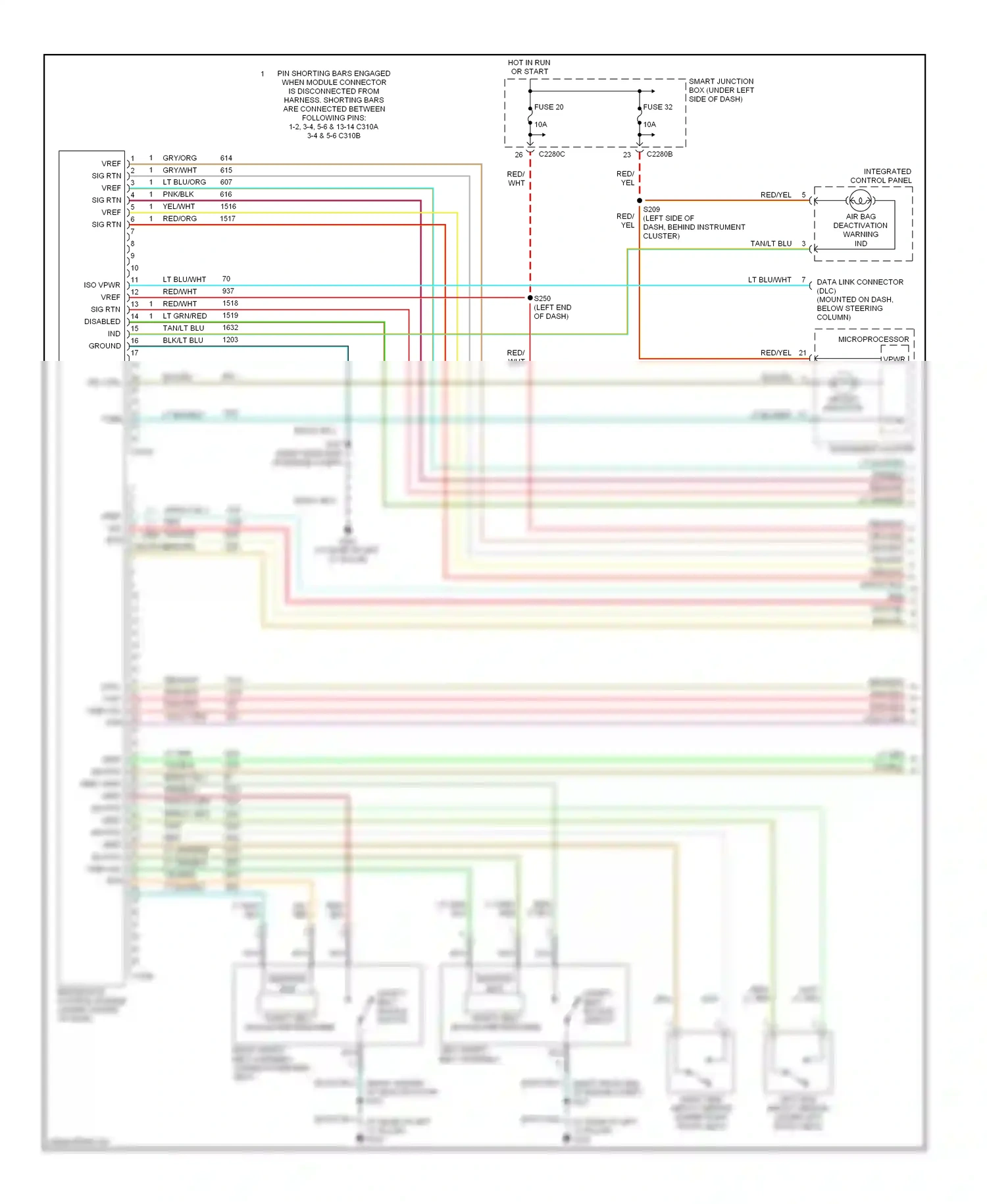 Ford Taurus IV facelift (2004-2006) brn/yel wiring diagram  (1 of 5)