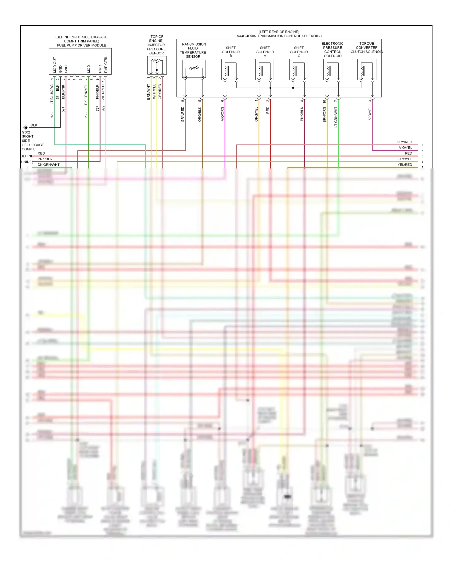 Ford Taurus IV facelift (2004-2006) dk blu/yel wiring diagram  (4 of 13)