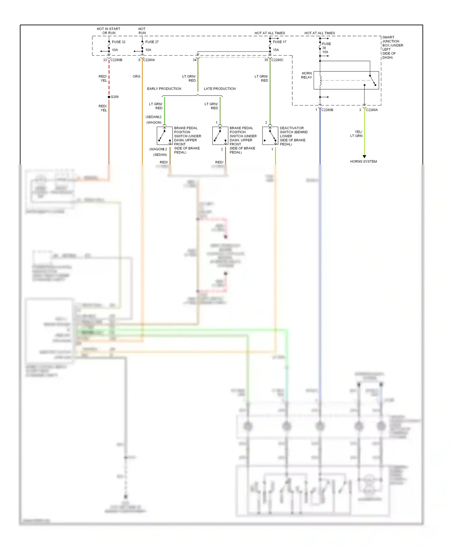 Ford Taurus IV facelift (2004-2006) fuse 27 wiring diagram  (3 of 9)