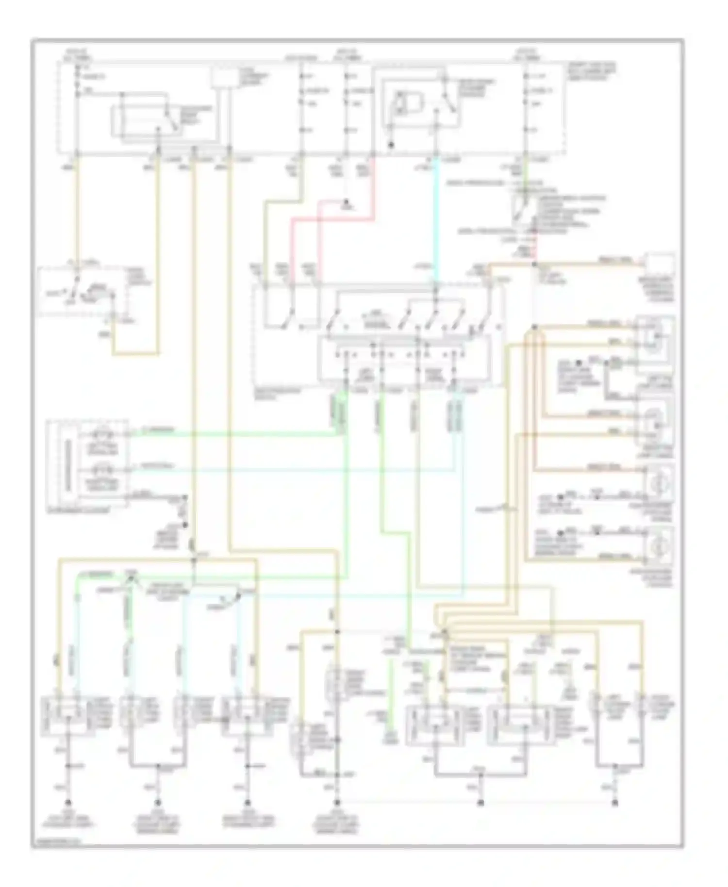 Wiring diagram multi- function switch for Ford Taurus IV facelift (2004-2006)