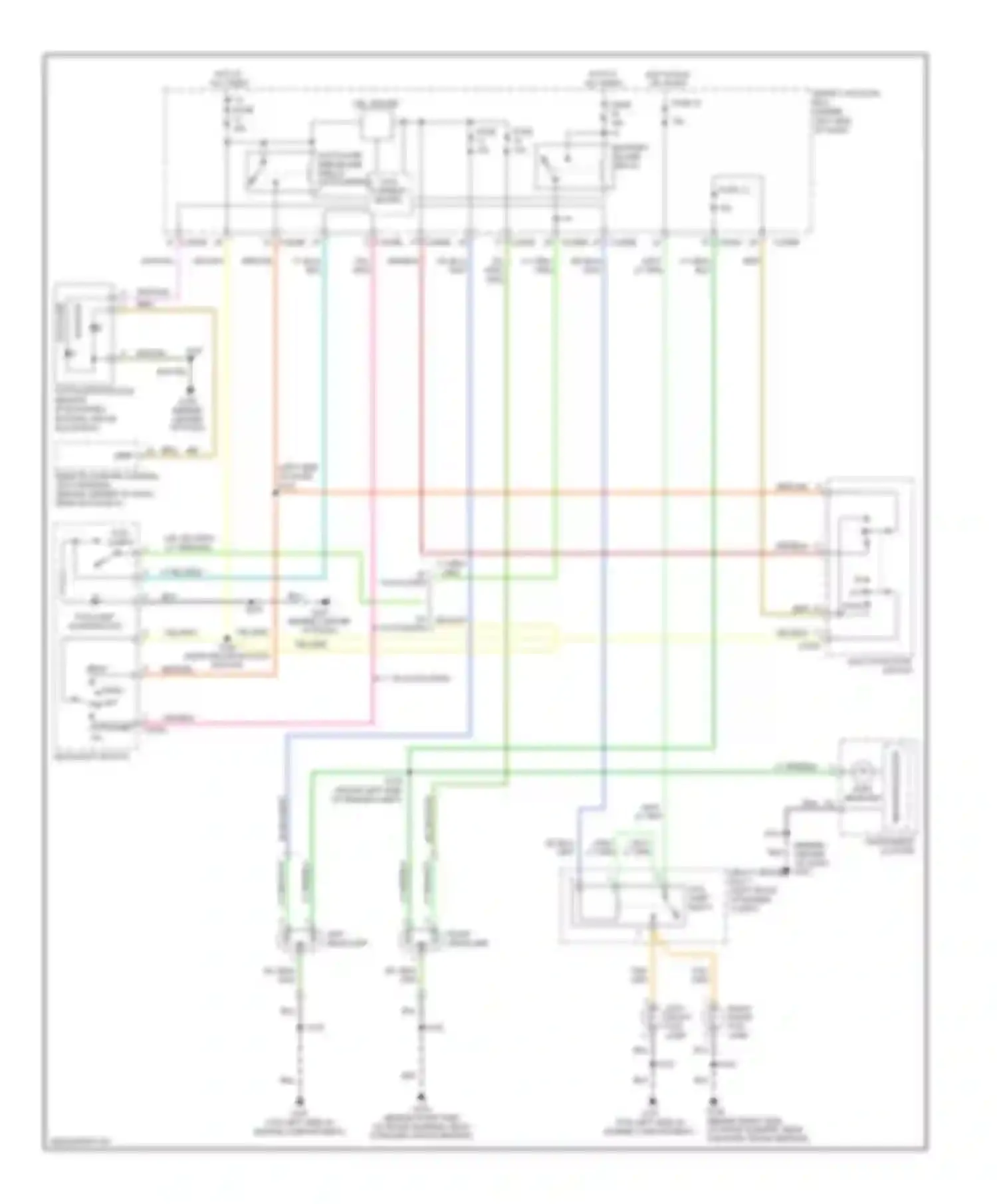Wiring diagram multi- function switch for Ford Taurus IV facelift (2004-2006)