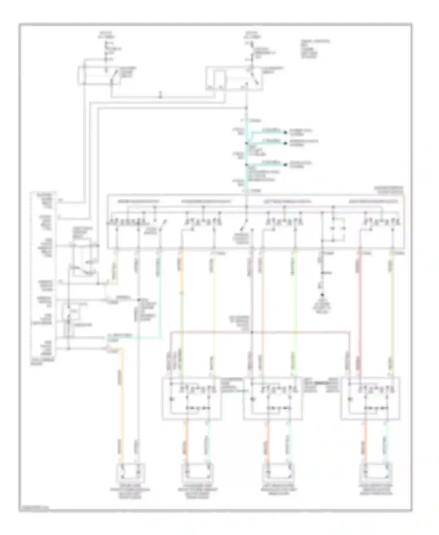Wiring diagram window switch down in for Ford Taurus IV facelift (2004-2006)