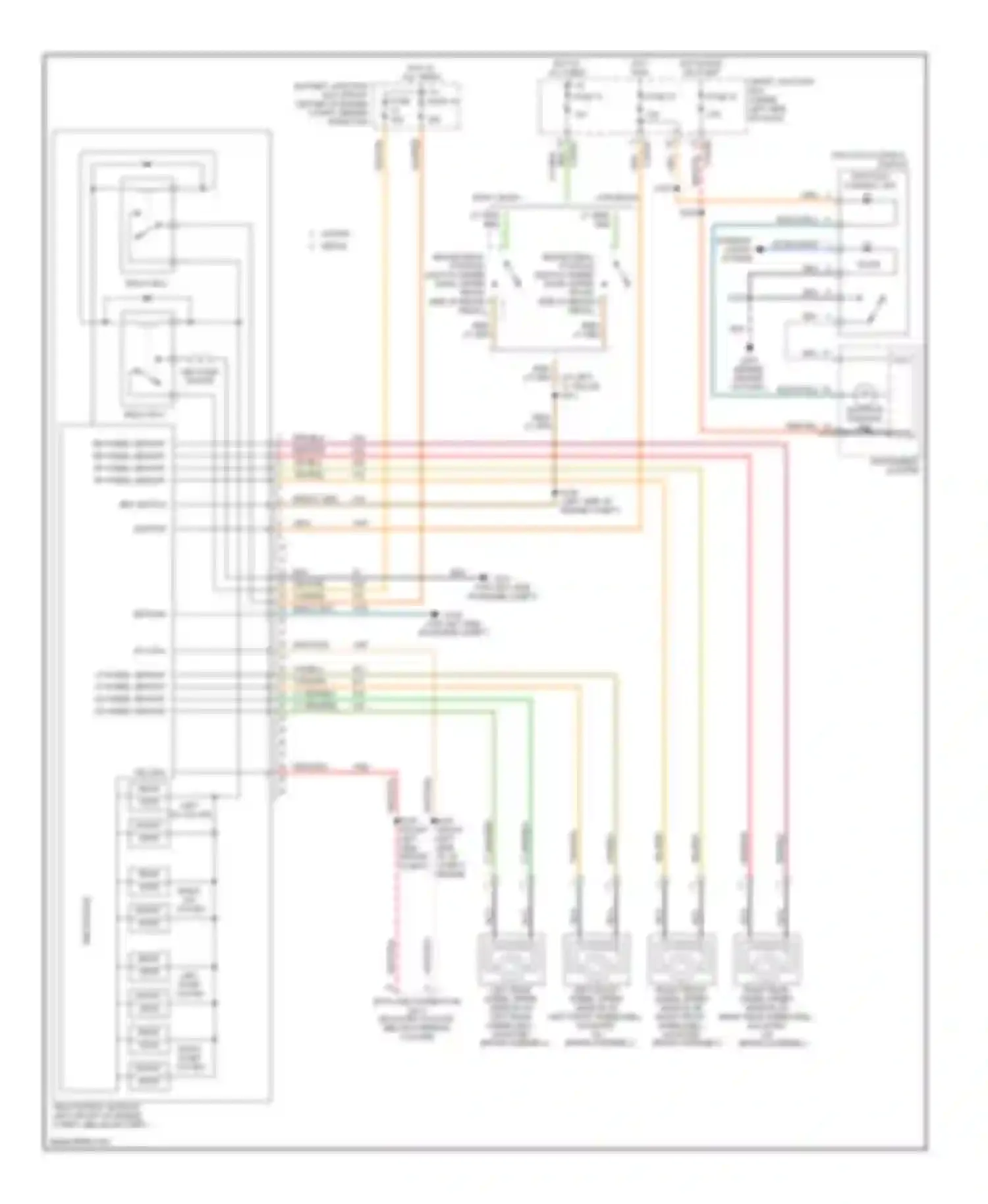 Wiring diagram lf wheel sensor lf wheel sensor lr wheel sensor lr wheel sensor for Ford Taurus IV facelift (2004-2006)