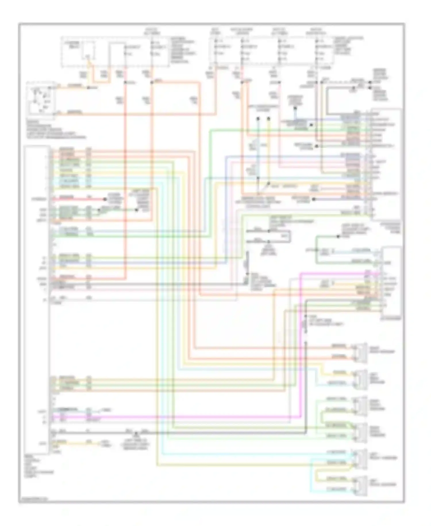 Wiring diagram left front tweeter for Ford Taurus IV facelift (2004-2006)