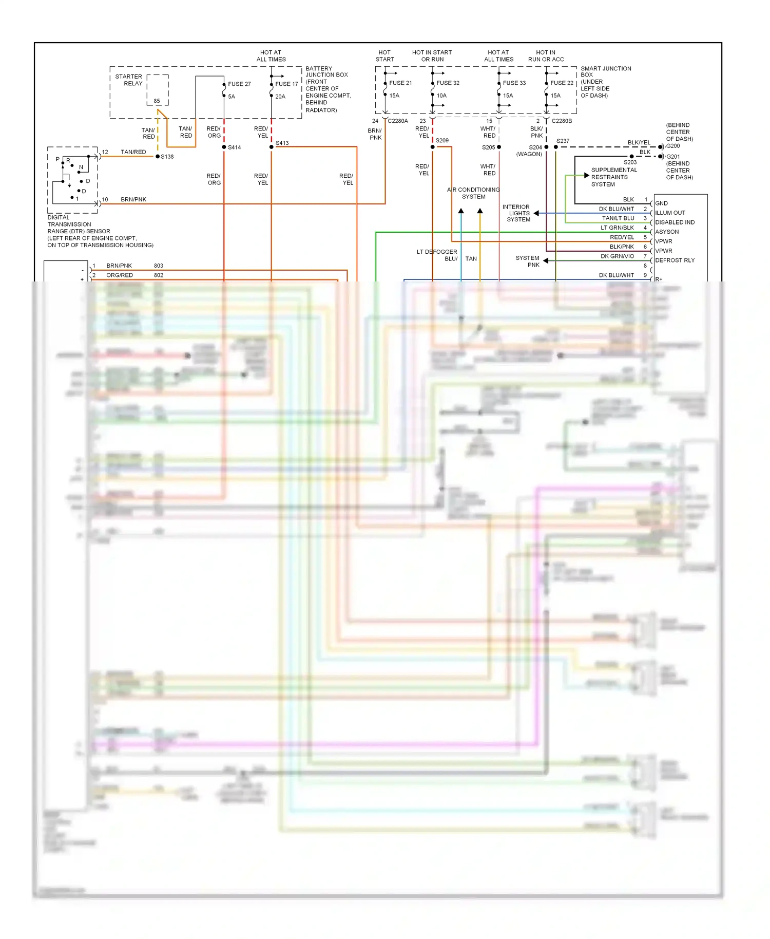 Ford Taurus IV facelift (2004-2006) lt defogger system pnk wiring diagram  (1 of 1)