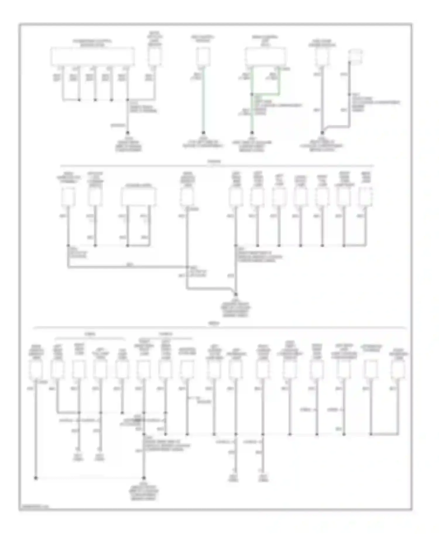 Wiring diagram right reversing lamp for Ford Taurus IV facelift (2004-2006)