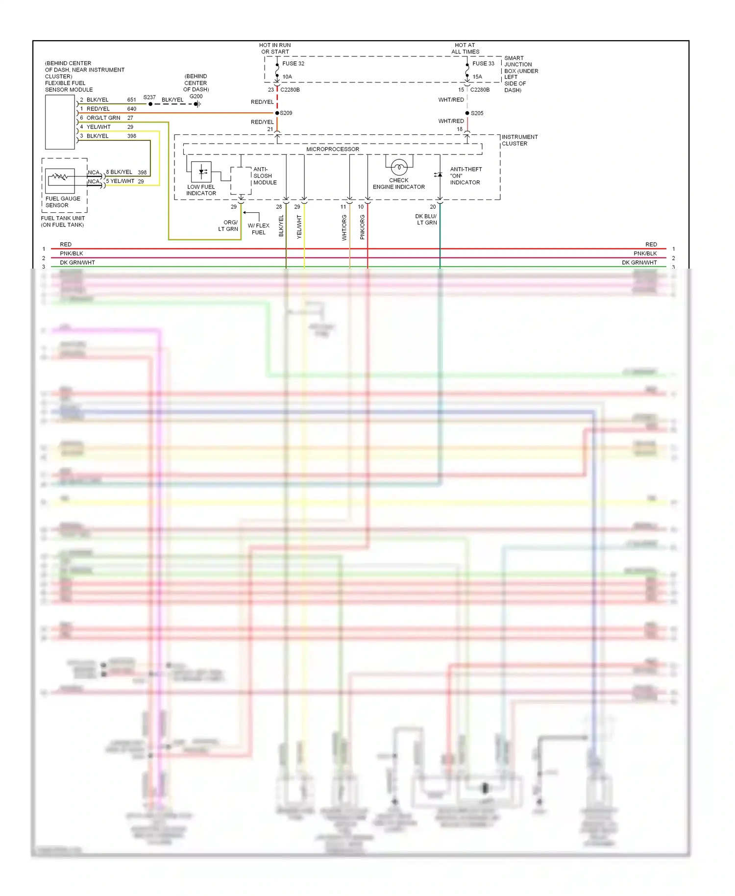 Ford Taurus IV facelift (2004-2006) microprocessor wiring diagram  (8 of 11)