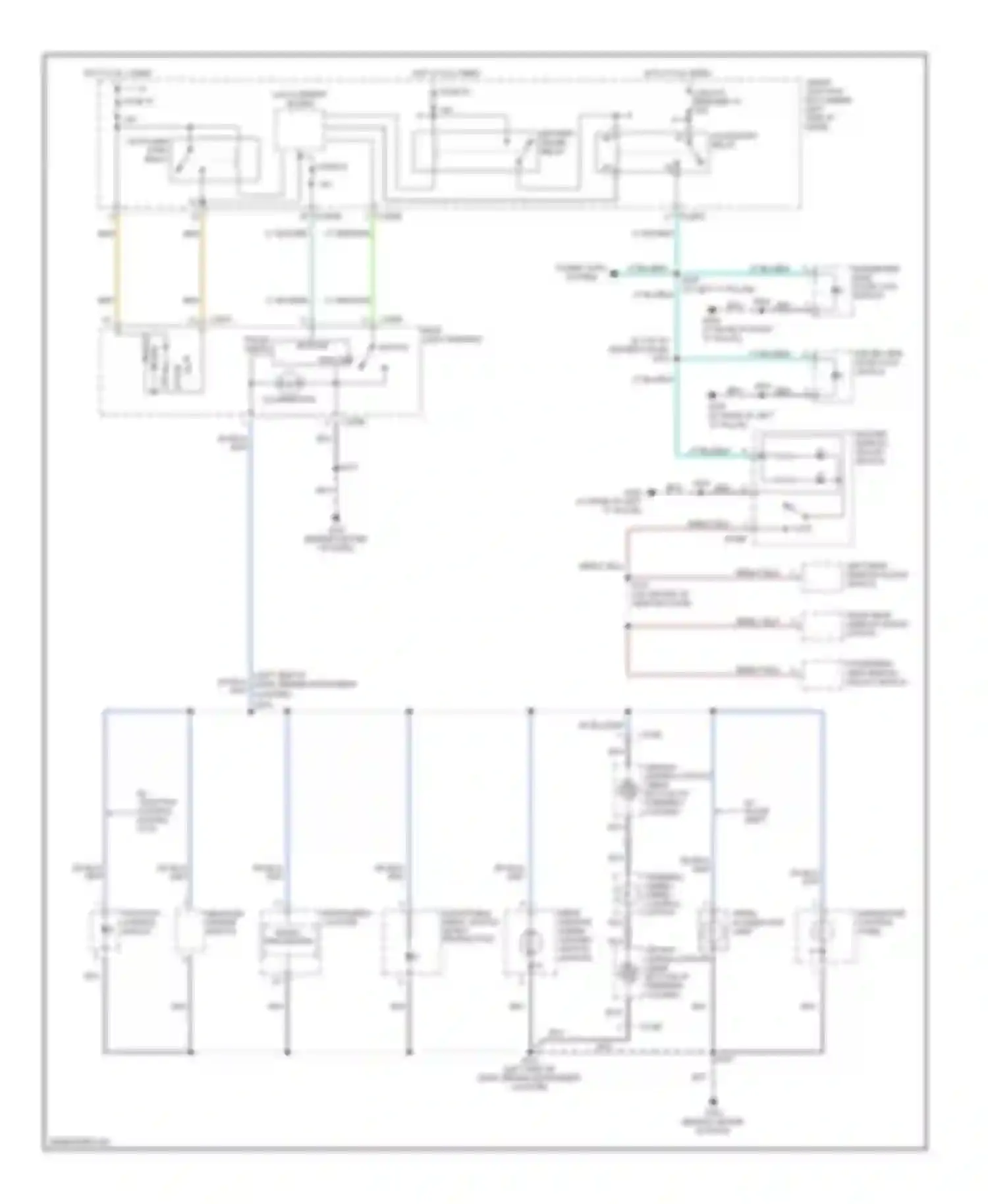Wiring diagram passenger side door lock switch for Ford Taurus IV facelift (2004-2006) (3 of 5)