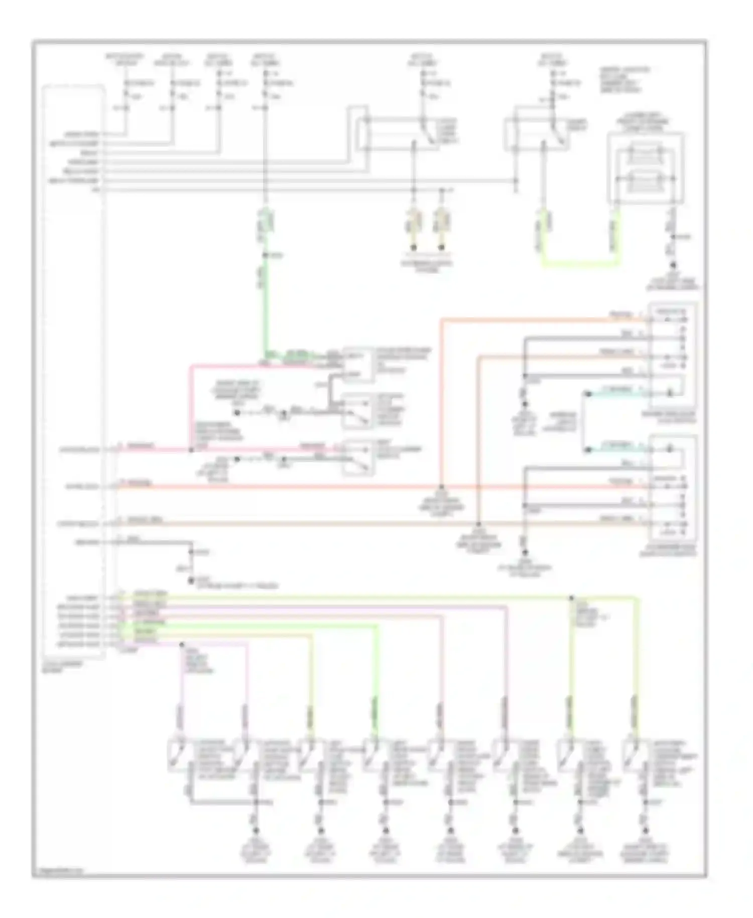 Wiring diagram passenger side door lock switch for Ford Taurus IV facelift (2004-2006) (1 of 5)