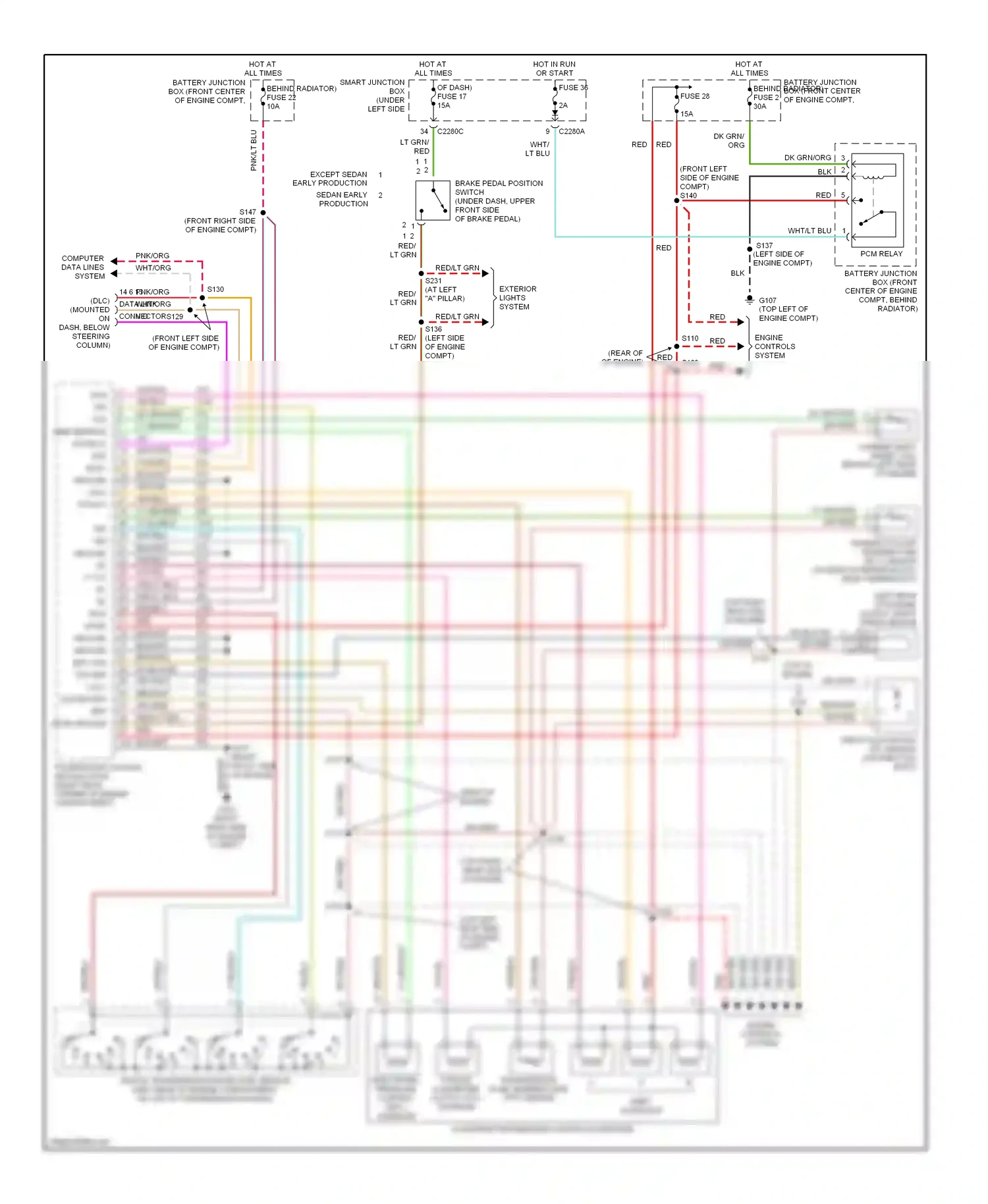Ford Taurus IV facelift (2004-2006) pnk/blk wiring diagram  (12 of 21)