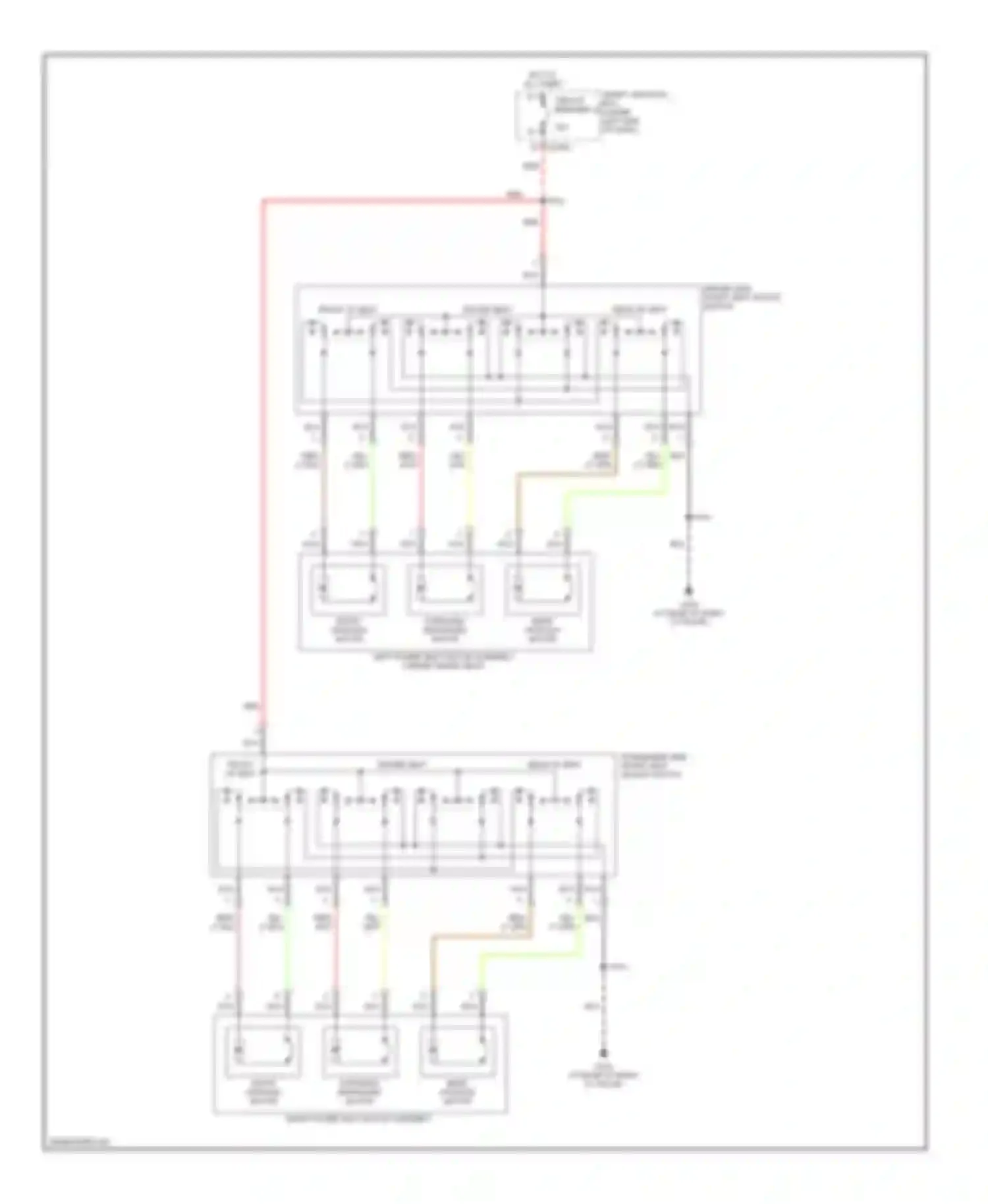 Wiring diagram front of seat for Ford Taurus IV facelift (2004-2006)