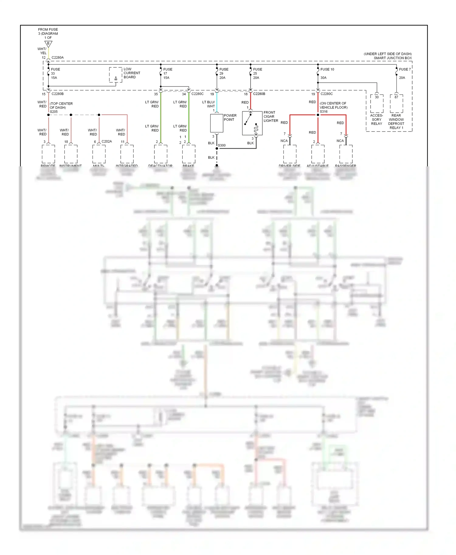Ford Taurus IV facelift (2004-2006) remote climate control (rcc) module wiring diagram  (2 of 2)