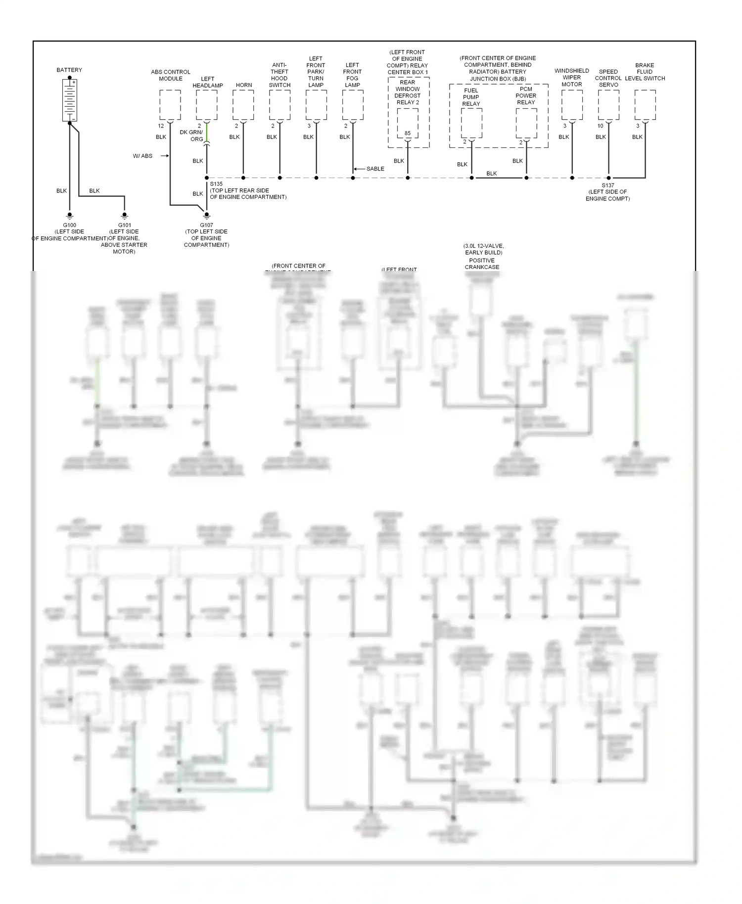 Ford Taurus IV facelift (2004-2006) sable wiring diagram  (3 of 4)