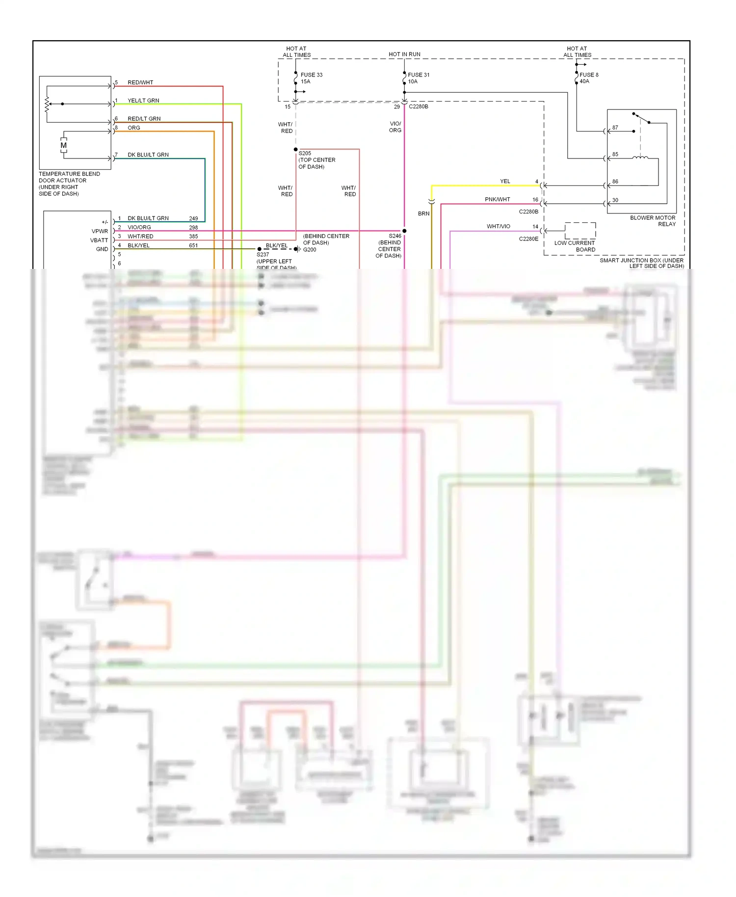 Ford Taurus IV facelift (2004-2006) sunload wiring diagram  (1 of 3)