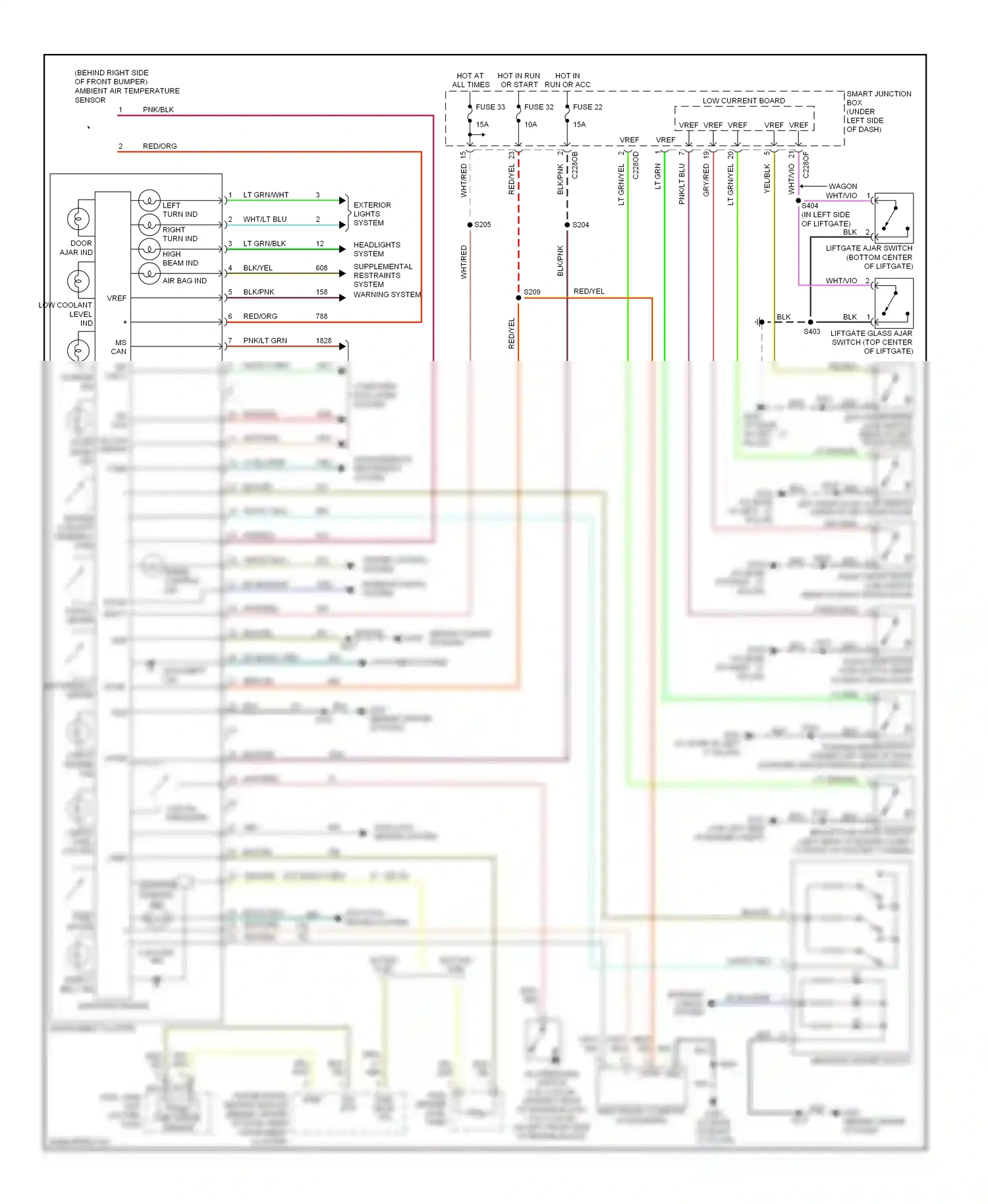 Ford Taurus IV facelift (2004-2006) wht/red wiring diagram  (11 of 15)