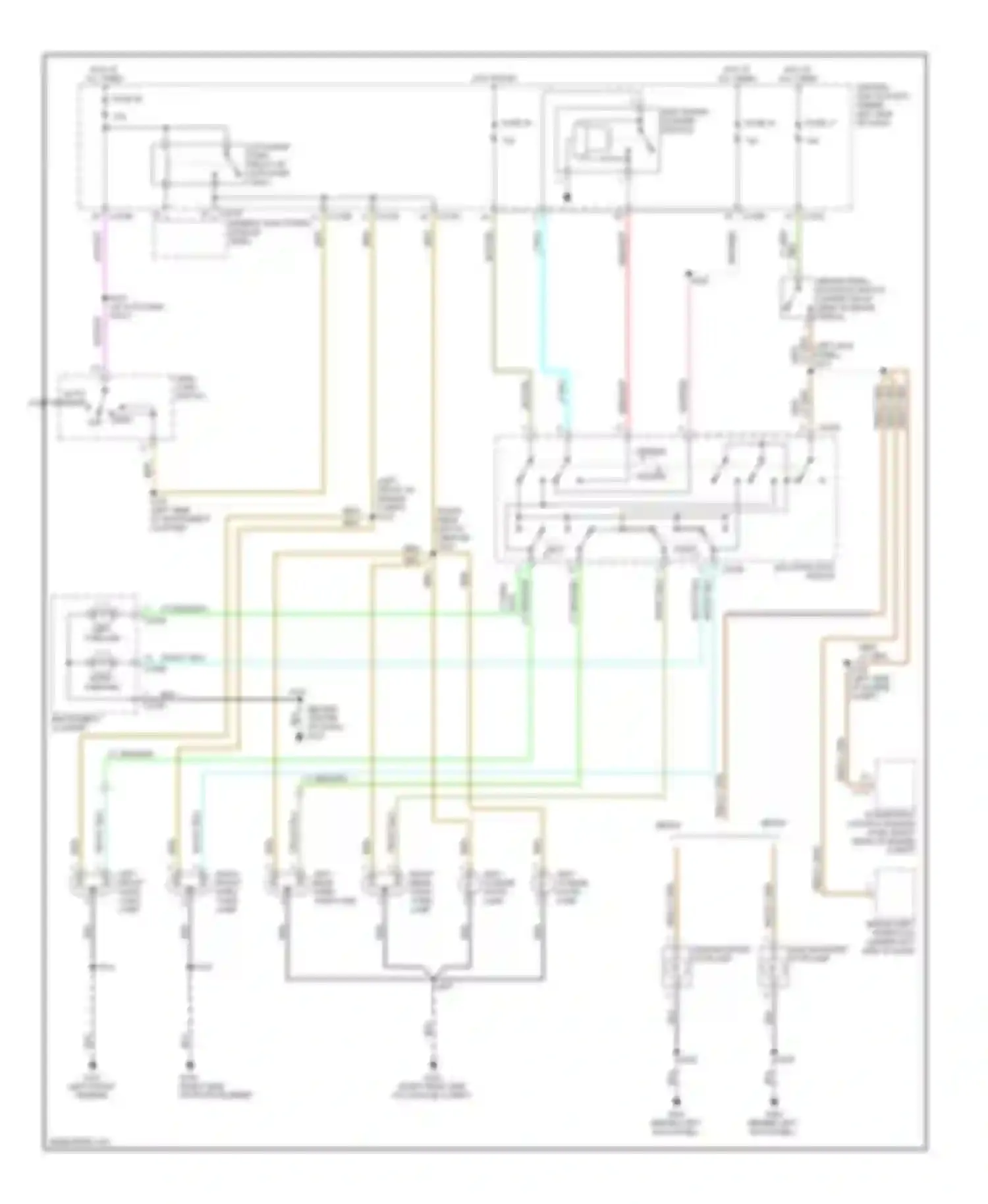 Taurus Ford IV (1999-2004): Exterior lamps circuit, sedan