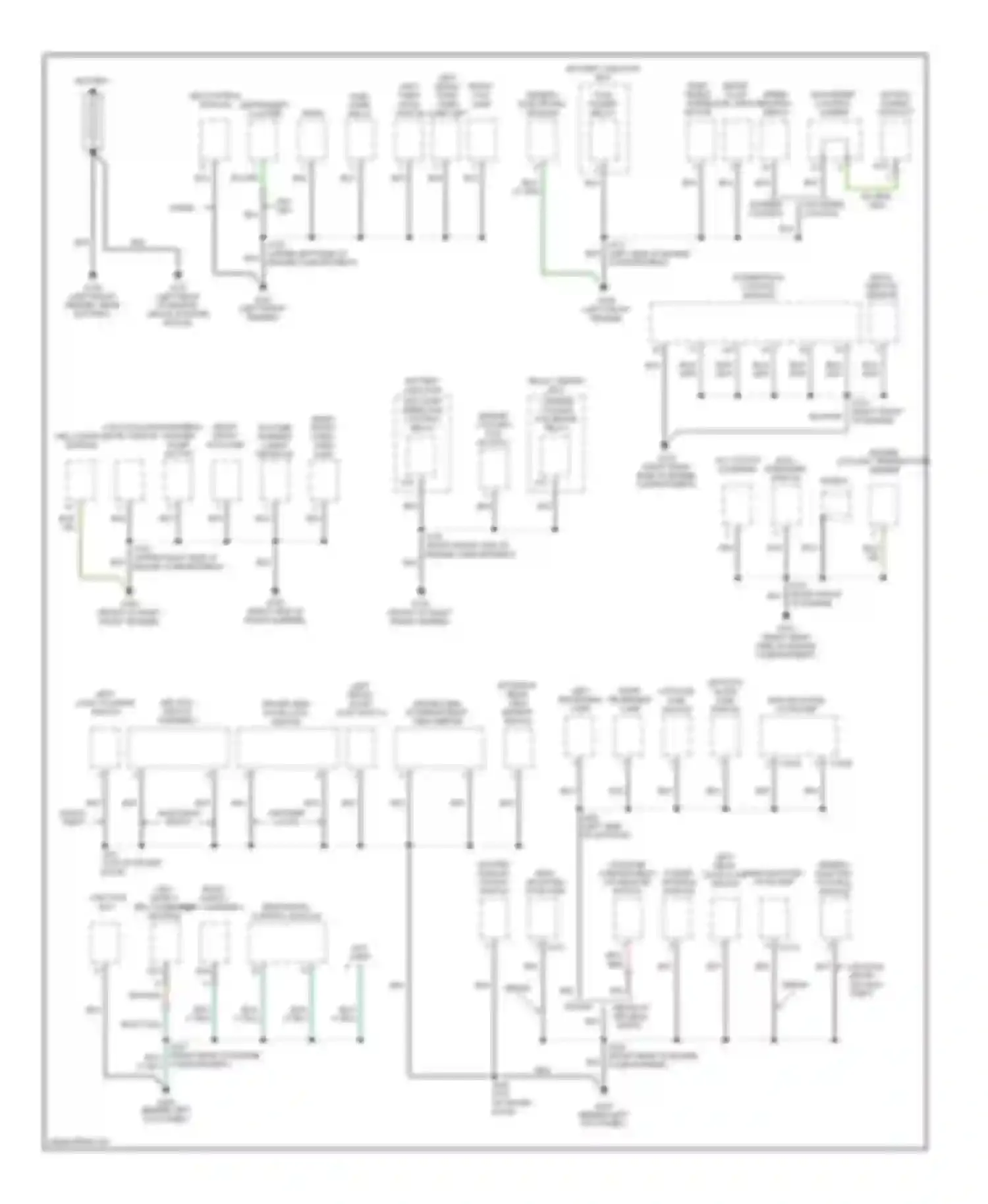 Taurus Ford IV (1999-2004): Ground distribution circuit (1 of 3)
