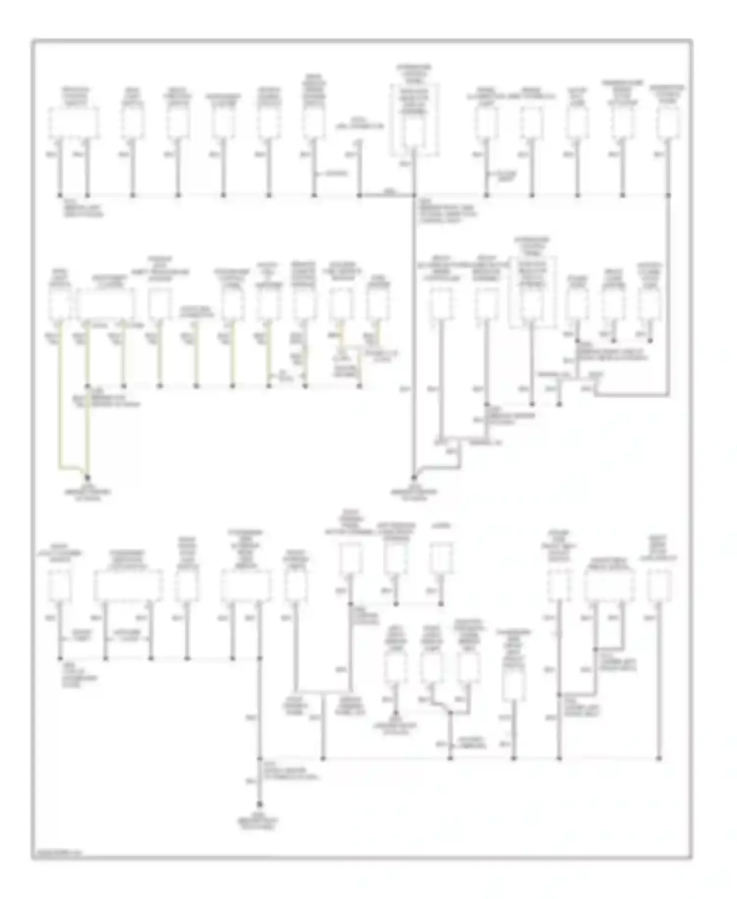 Taurus Ford IV (1999-2004): Ground distribution circuit (2 of 3)