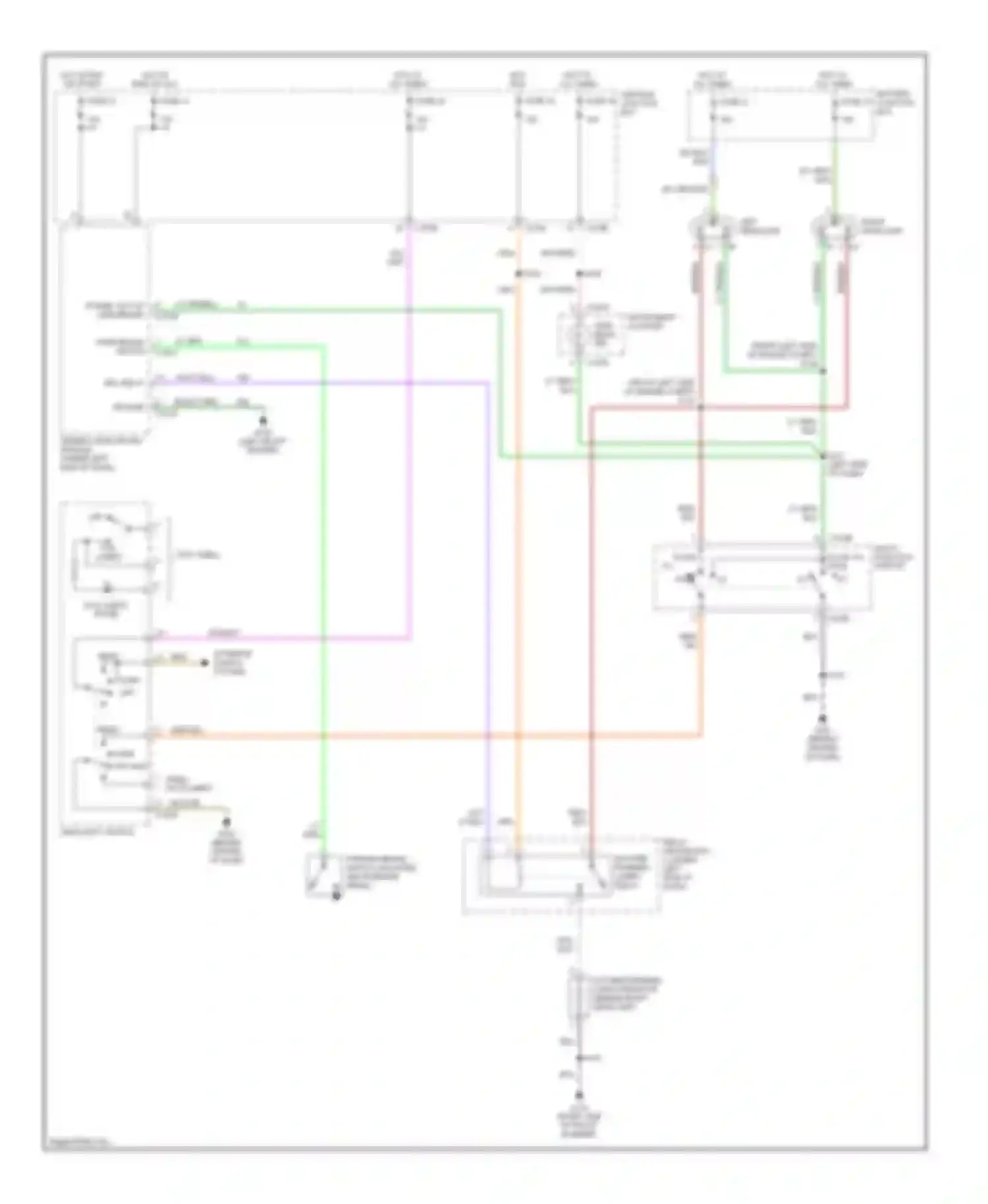 Taurus Ford IV (1999-2004): Headlamps circuit, with drl