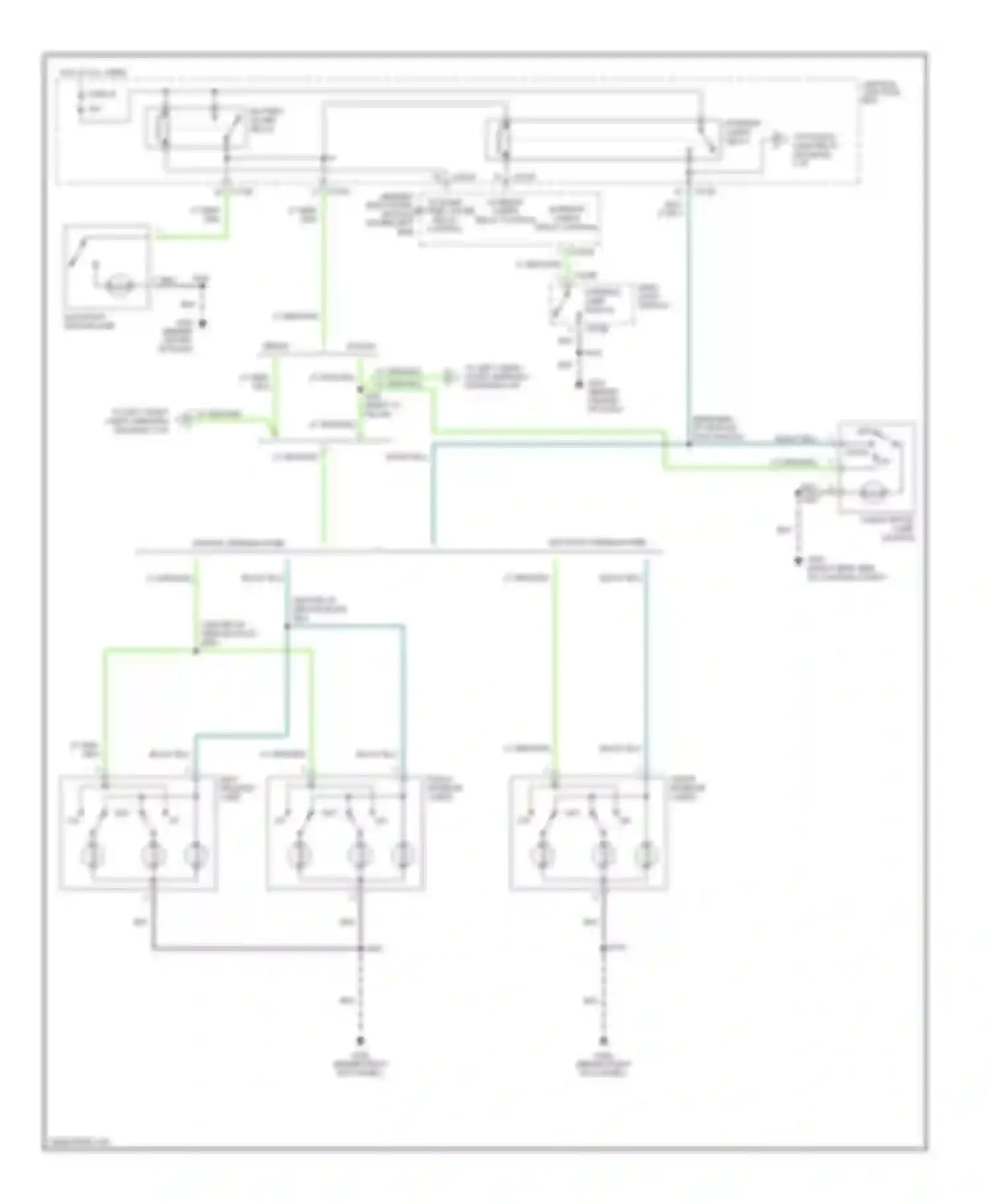 Taurus Ford IV (1999-2004): Courtesy lamps circuit (1 of 2)